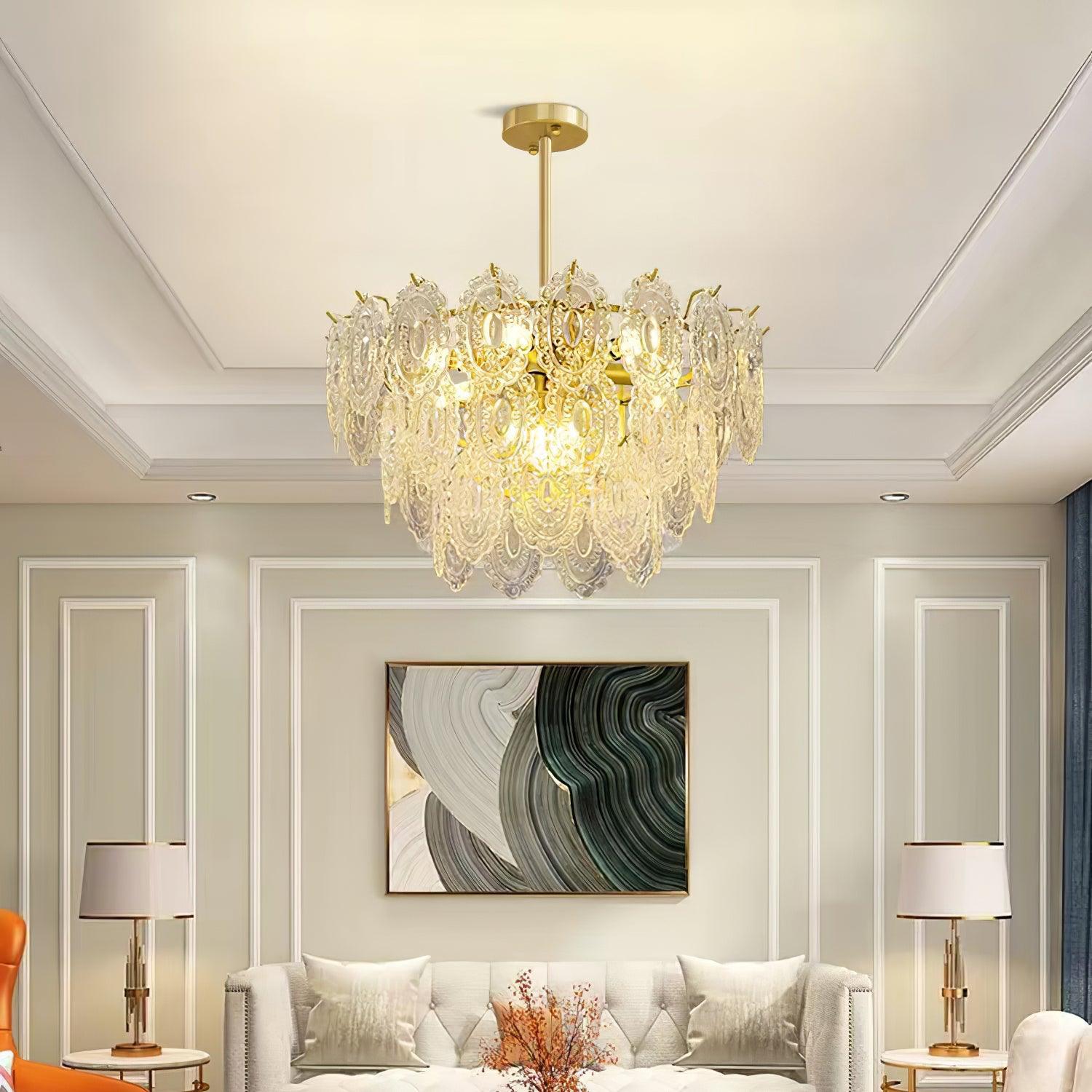 Wave Glass Chandelier - Cueteks