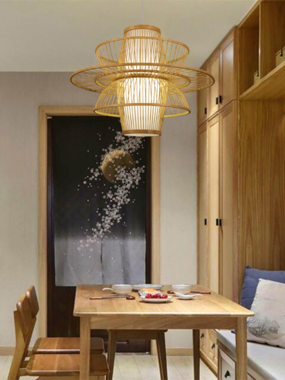 Handmade Sigyn Bamboo Pendant Lamp - Cueteks