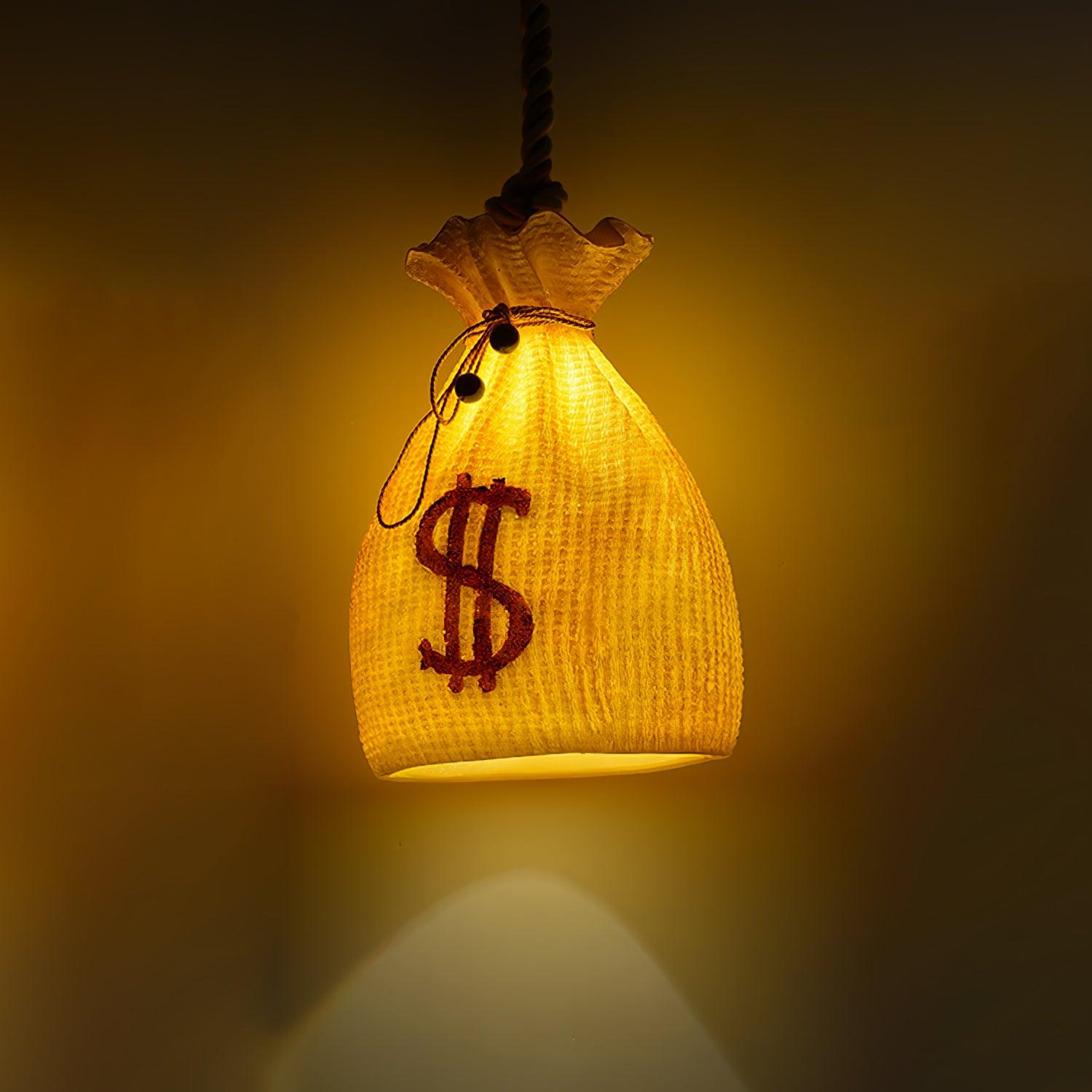 Prosperity Pouch Resin Pendant Lamp - Cueteks