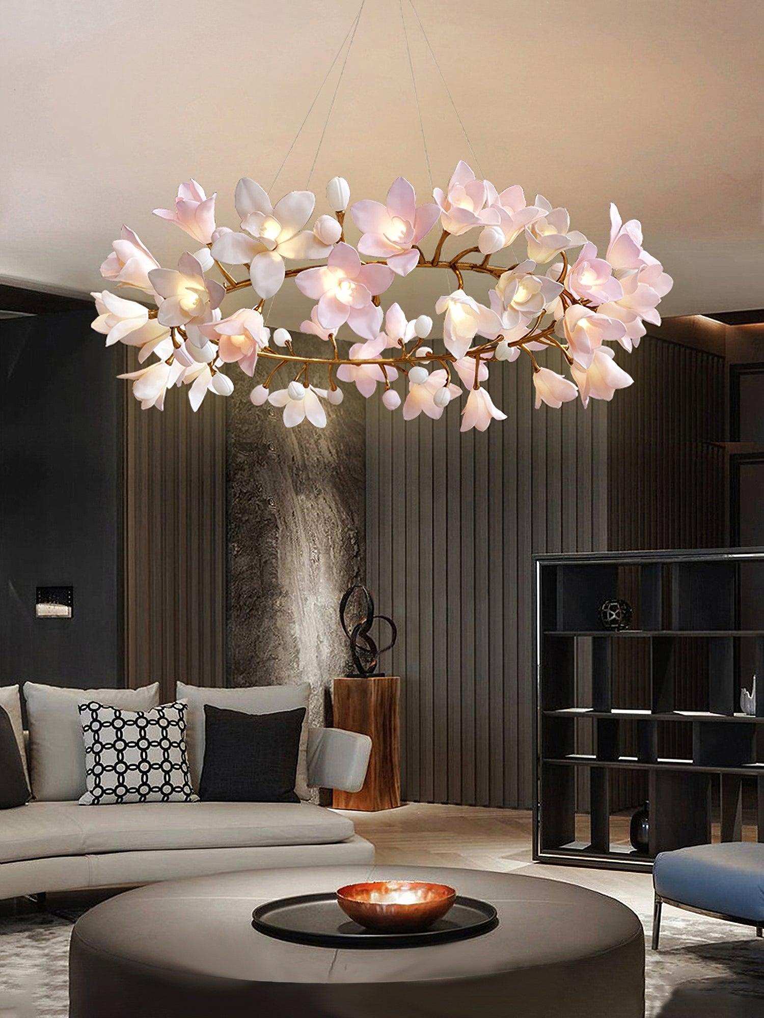 Circular Blossom Chandelier - Cueteks