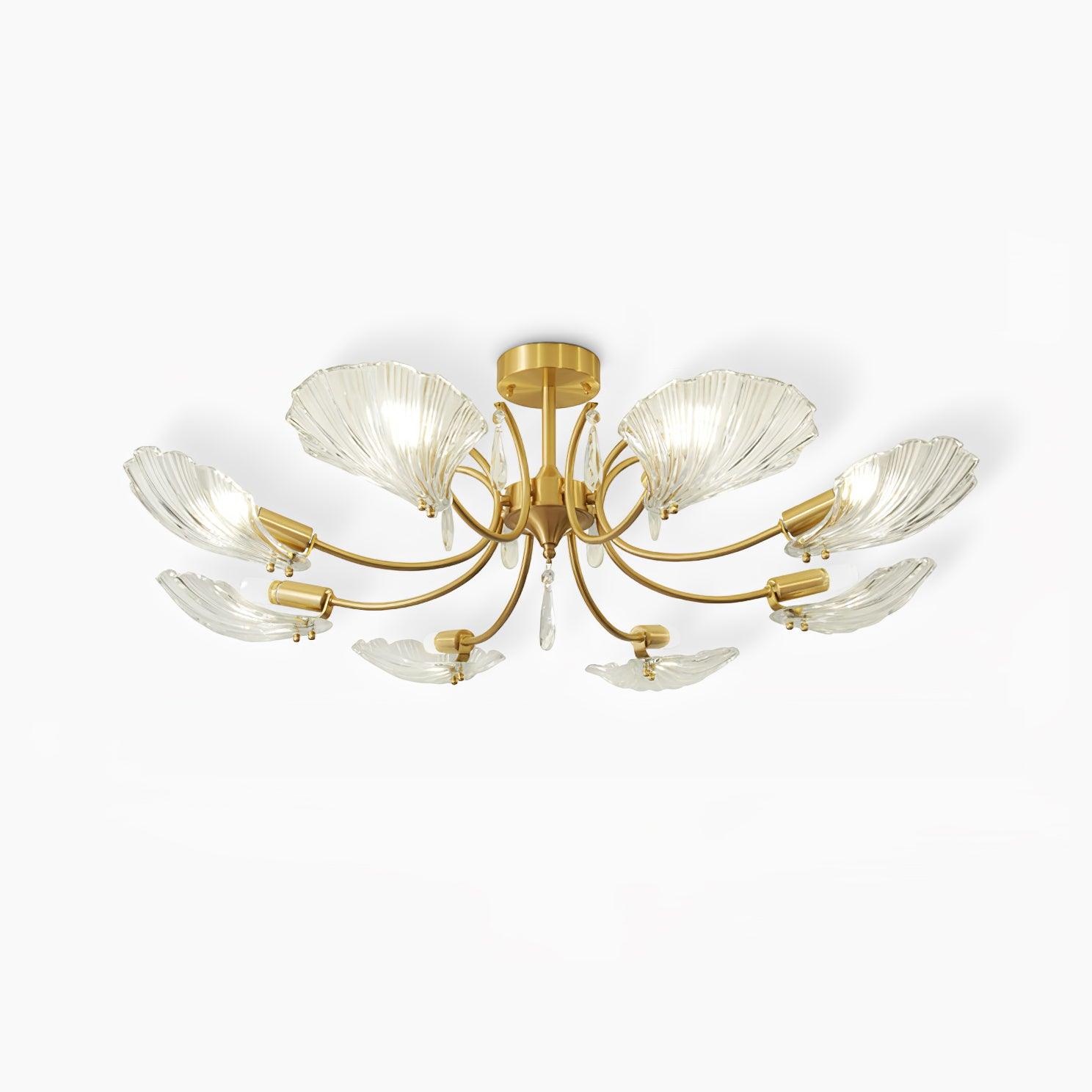 Shell Brass Ceiling Lamp - Cueteks