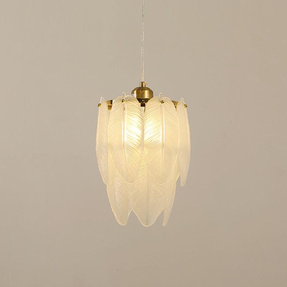 Glass Feather Pendant Light - Cueteks