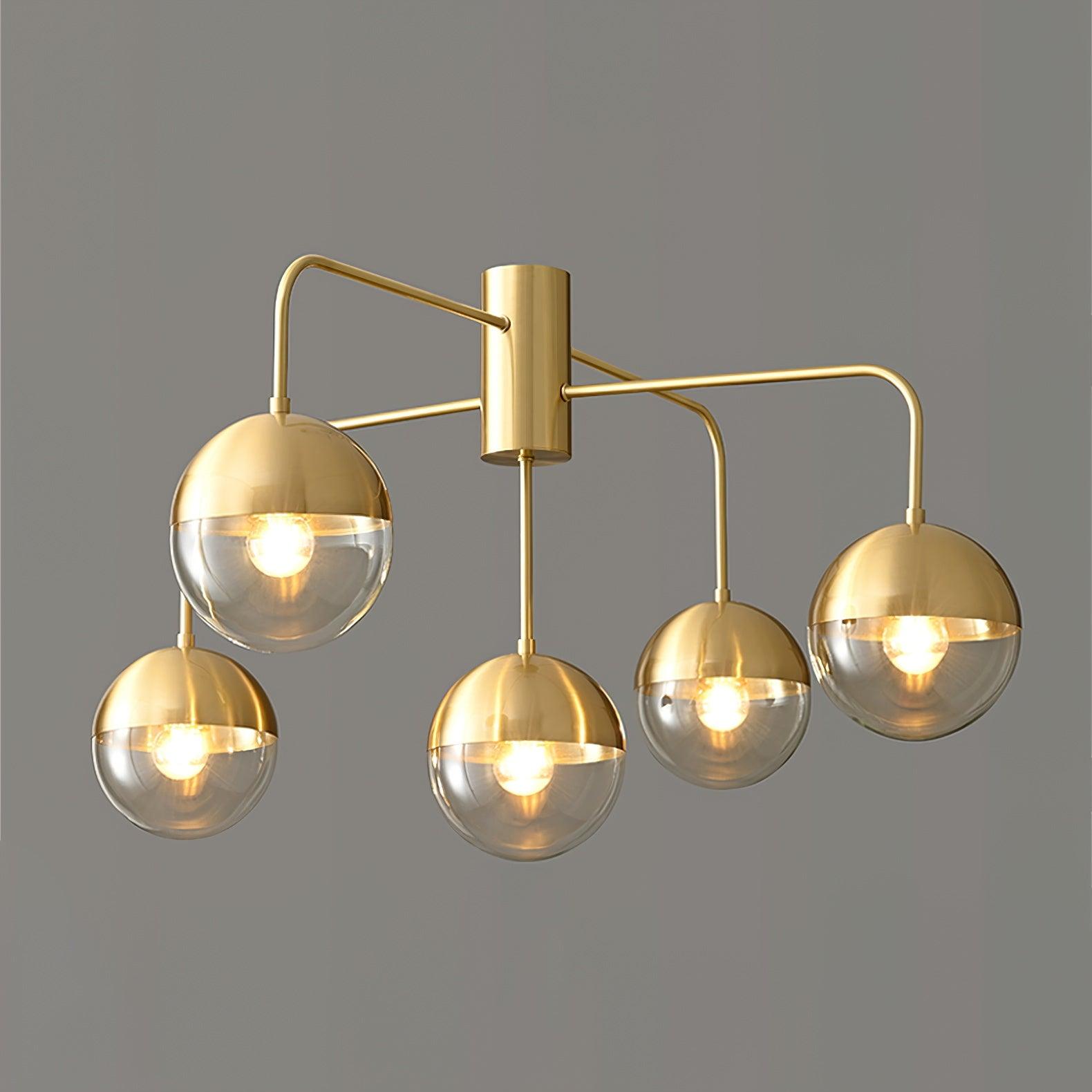 Brass Globulars Ceiling Lamp - Cueteks