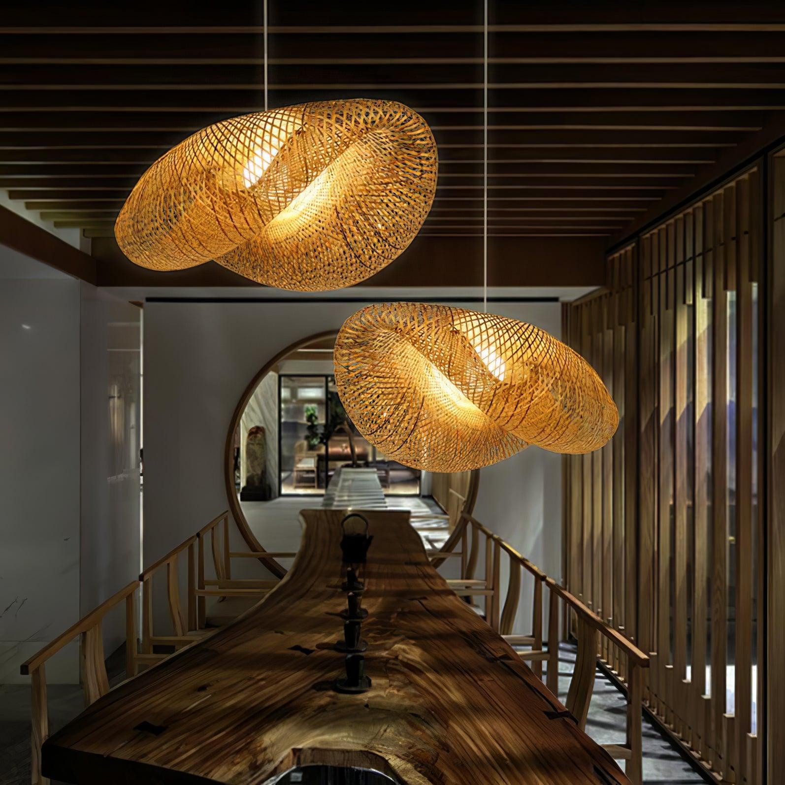 Bamboo Weaving Pendant Lamp - Cueteks