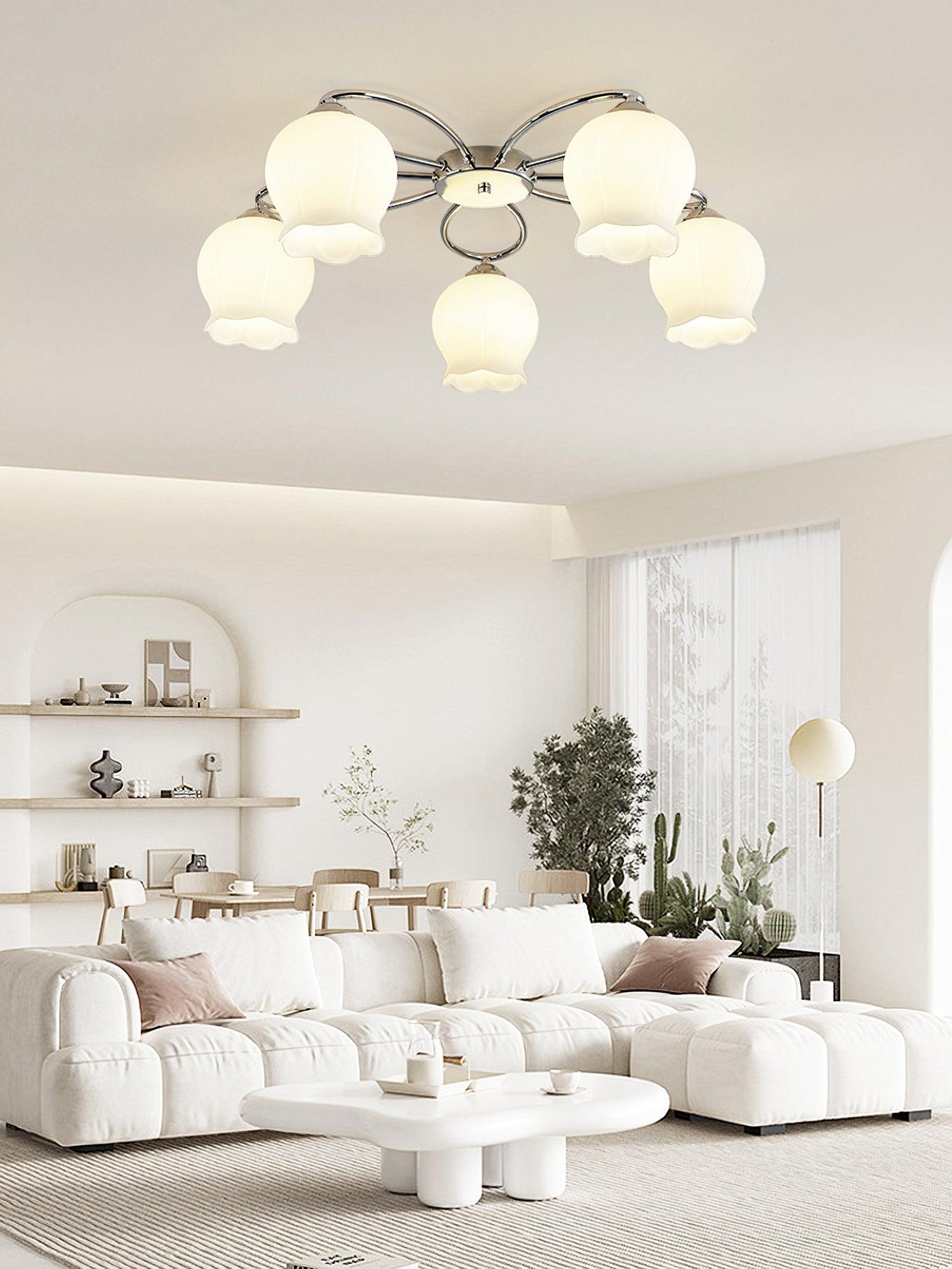 Floral Glass Ceiling Lamp - Cueteks