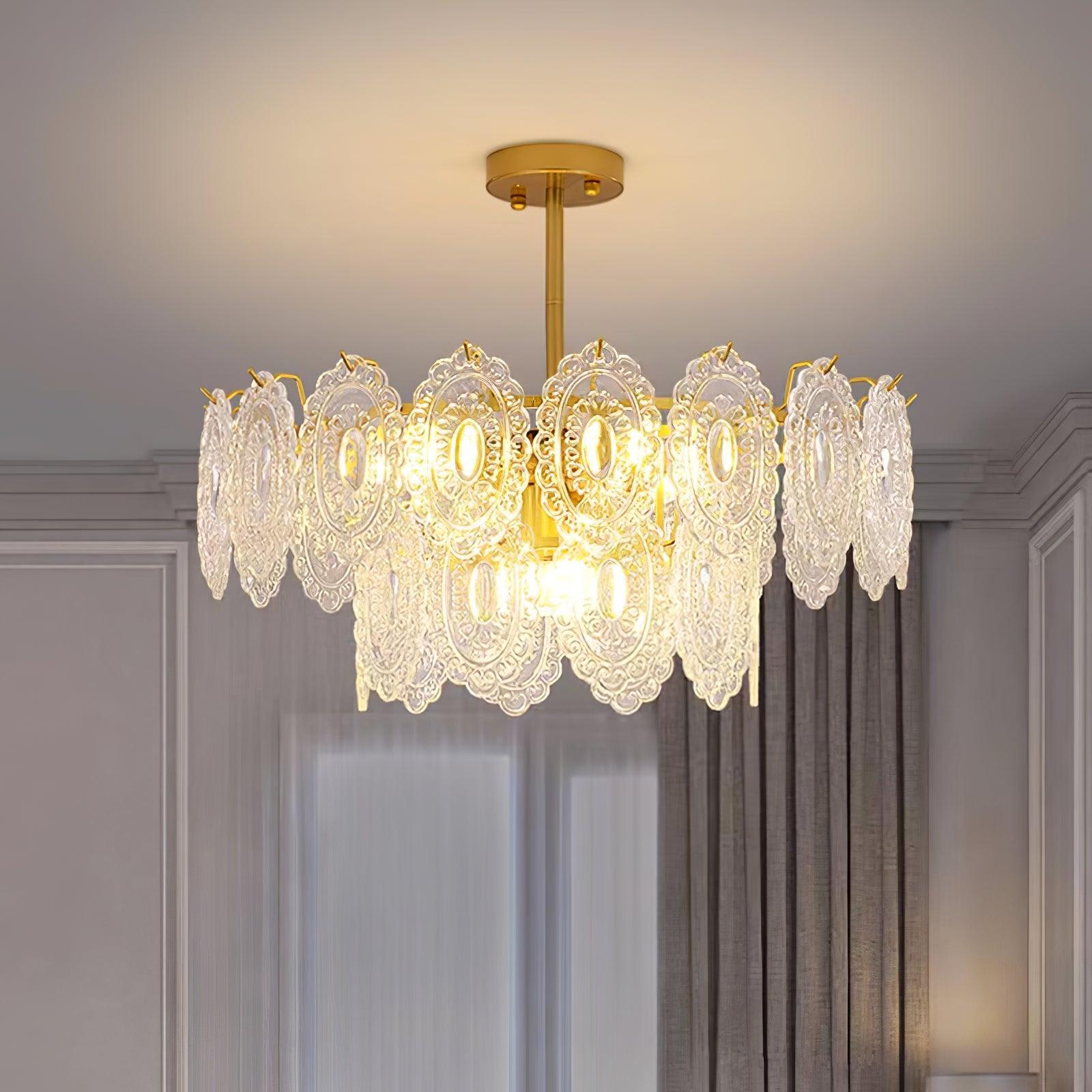 Wave Glass Chandelier - Cueteks