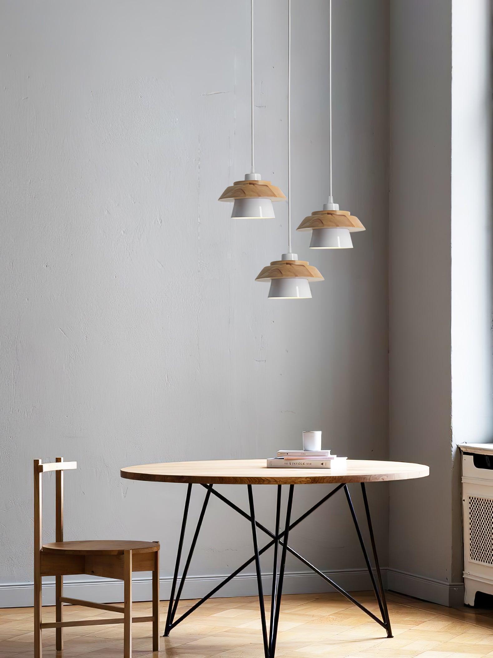 Stone Wood Pendant Lamp - Cueteks