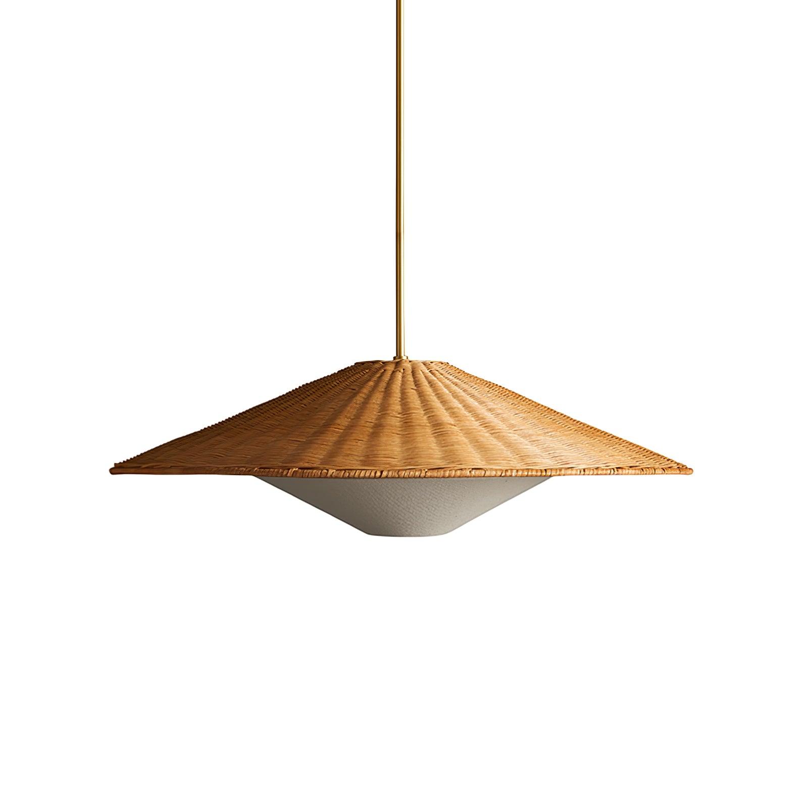 Rattan Hat Pendant Light - Cueteks