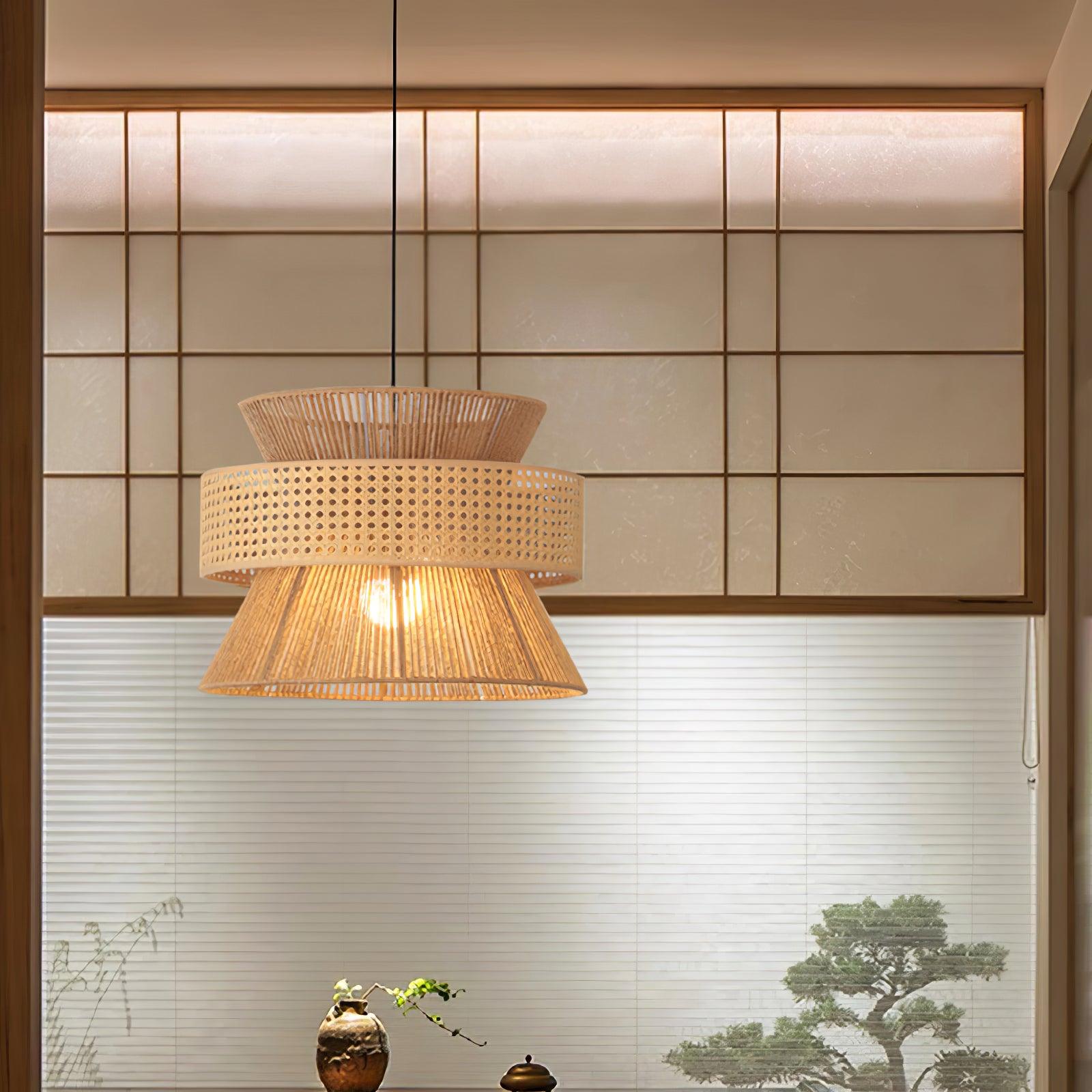 Rattan Bamboo Pendant Lamp - Cueteks