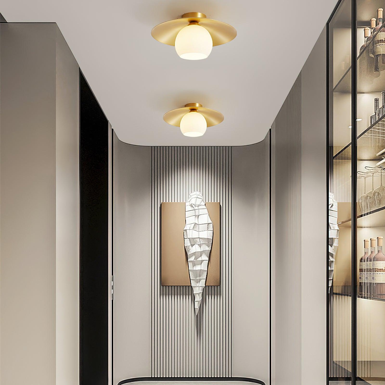 Brass Cap Ceiling Lamp - Cueteks
