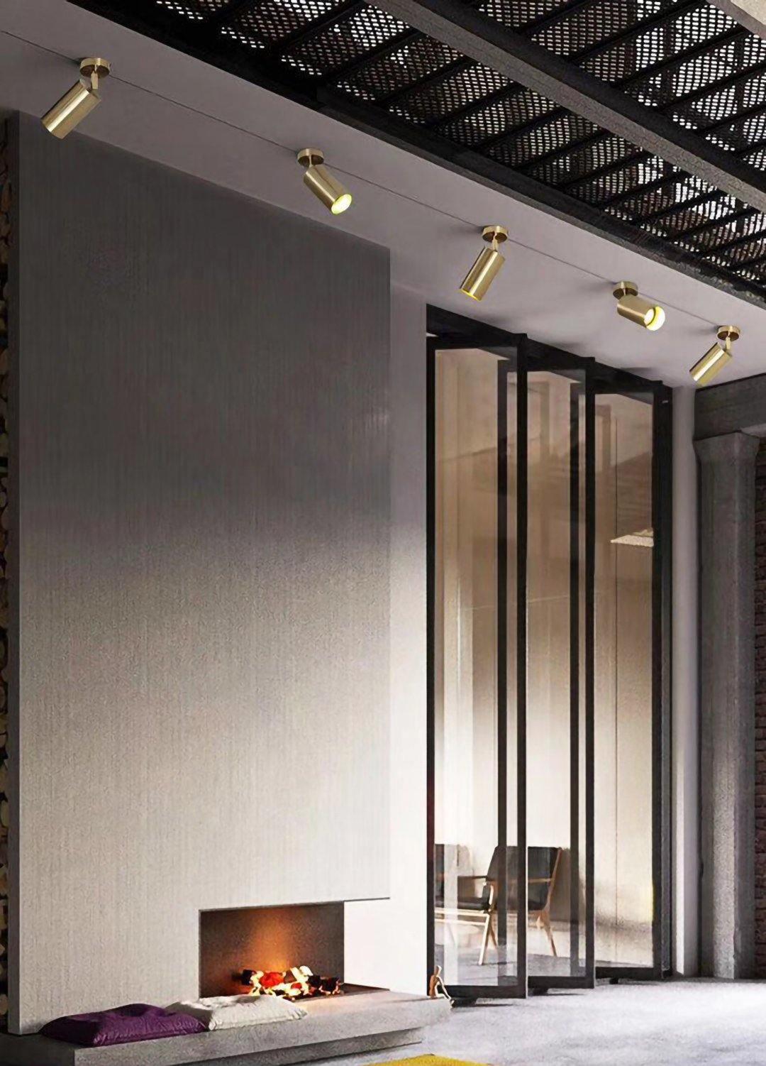 Cylinder Brass Series Ceiling Lamp - Cueteks