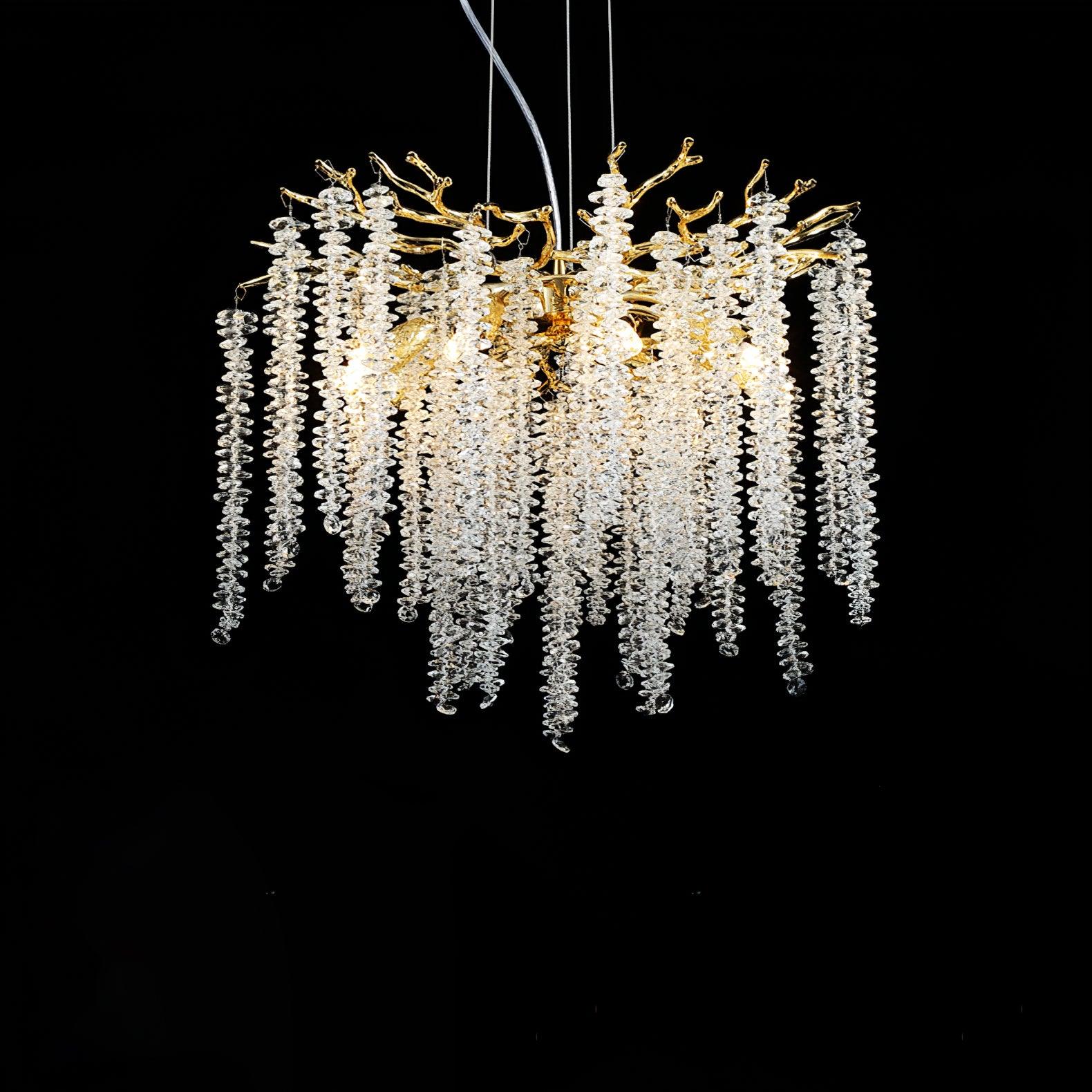 Wisteria Flower Crystal Chandelier - Cueteks