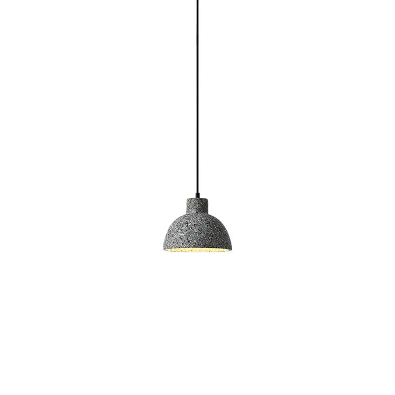 Grey Hubble pendant with a broad bell-shaped shade and short upper neck
