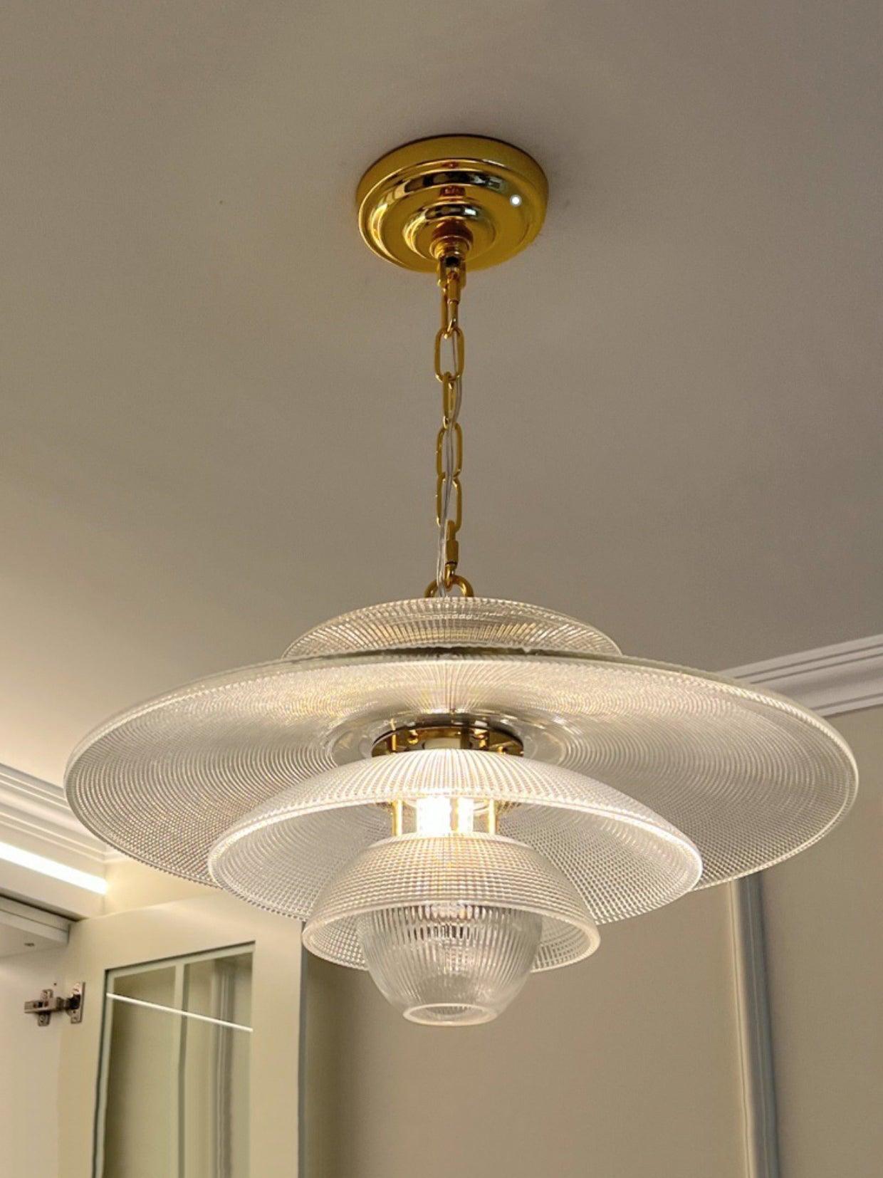 Grid Glass Pendant Light - Cueteks