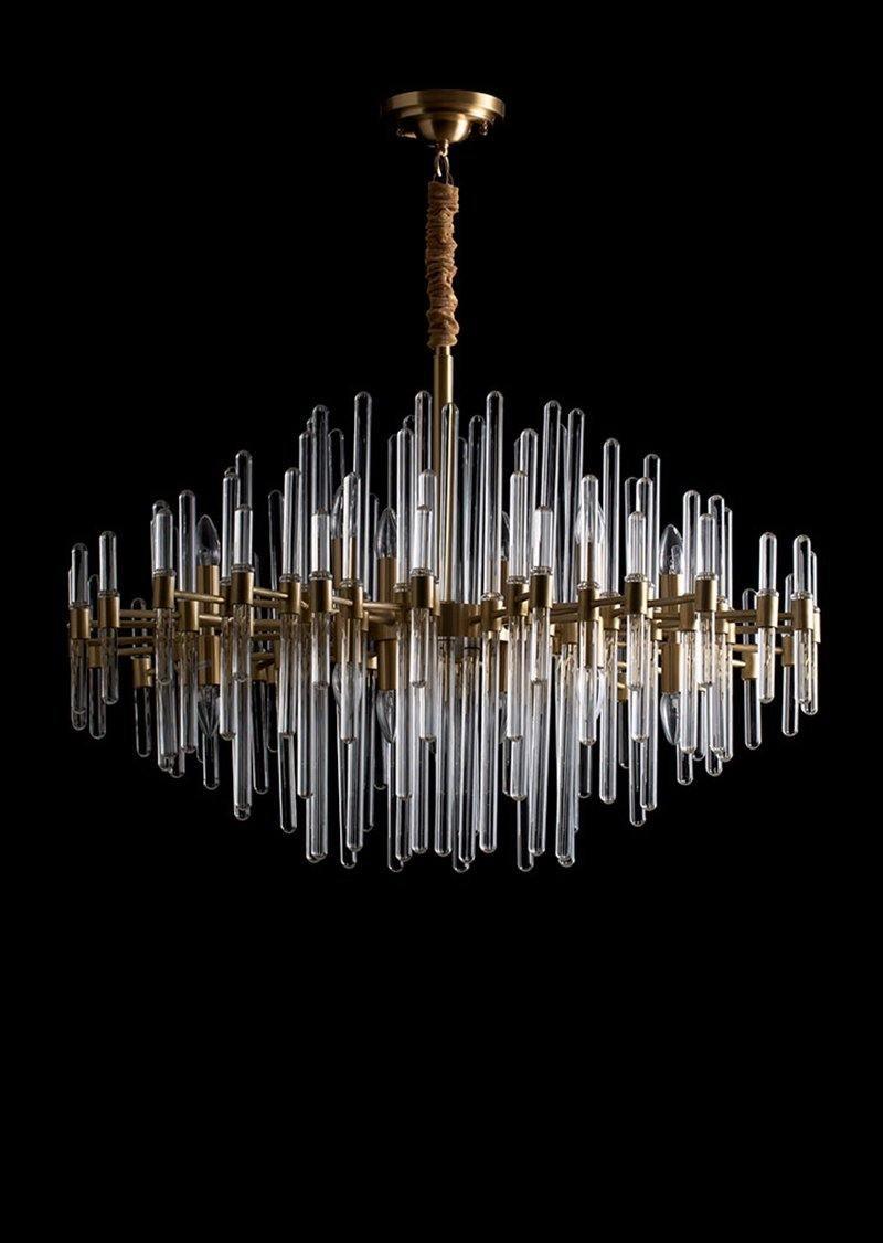 Vintage Antique Brass Chandelier - Cueteks