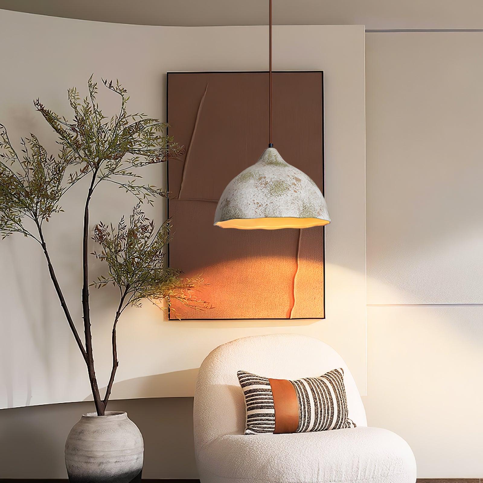 Pear Shape Ceramic Pendant Light - Cueteks