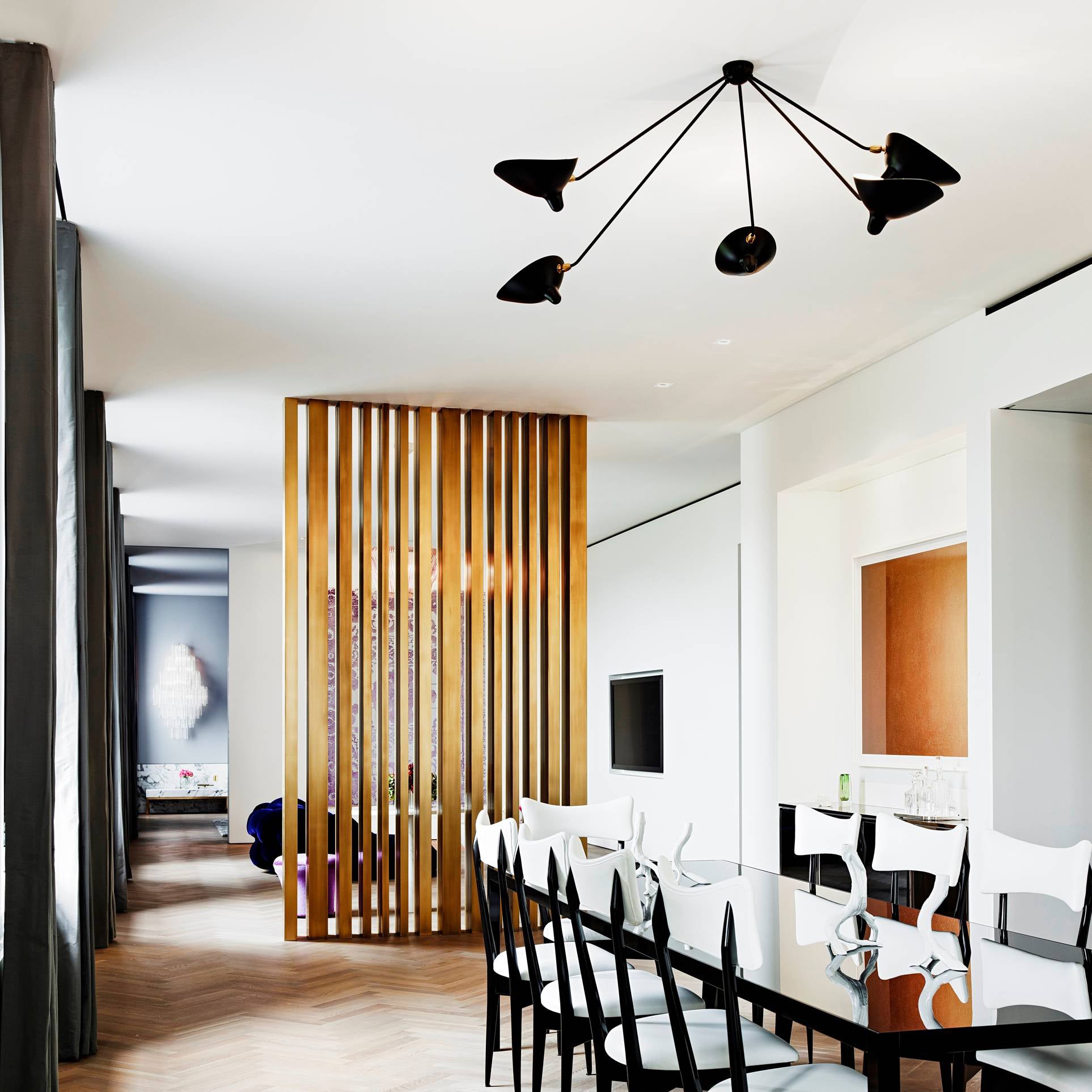 Serge Mouille Ceiling Lamp B - Cueteks