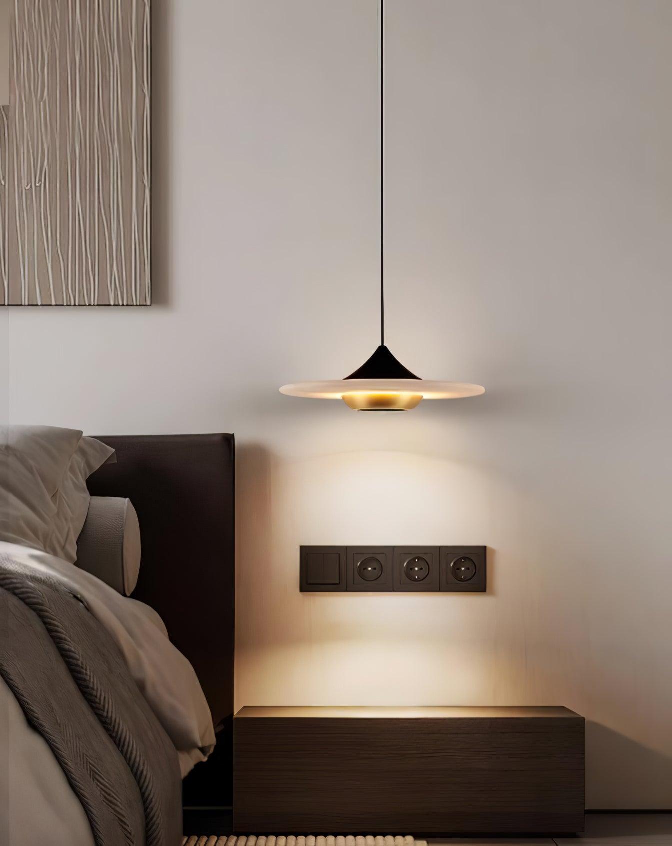 Flying Saucer Marble Pendant Lamp - Cueteks