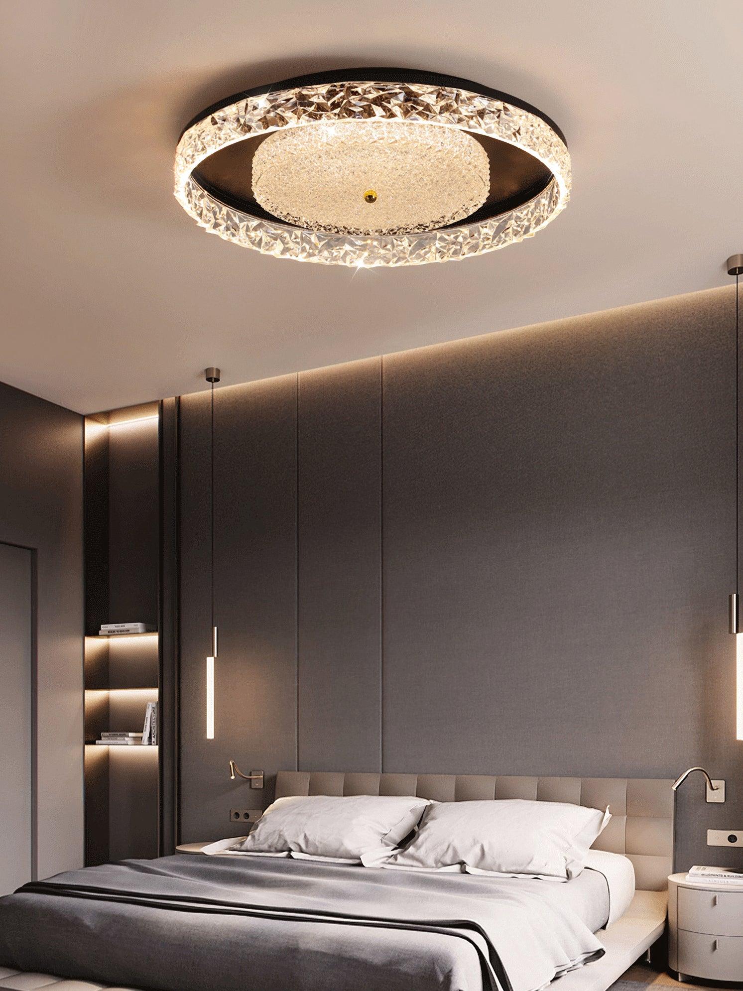 Crystal Embedded Ceiling lamp - Cueteks