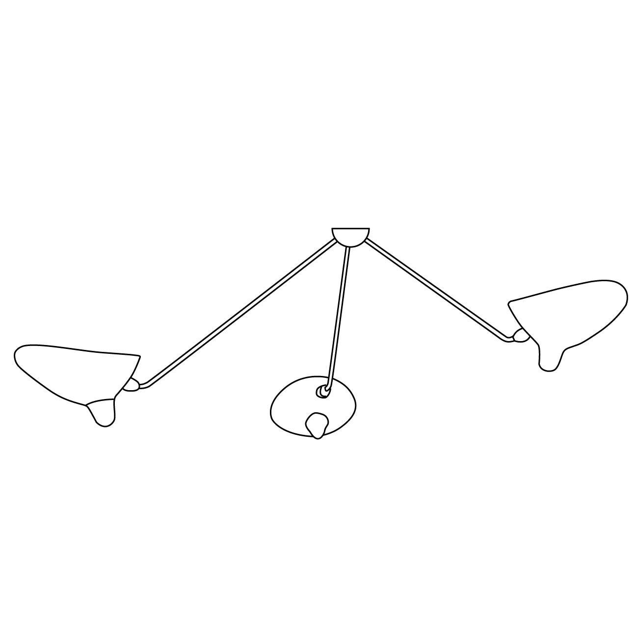 Serge Mouille Ceiling Lamp B - Cueteks