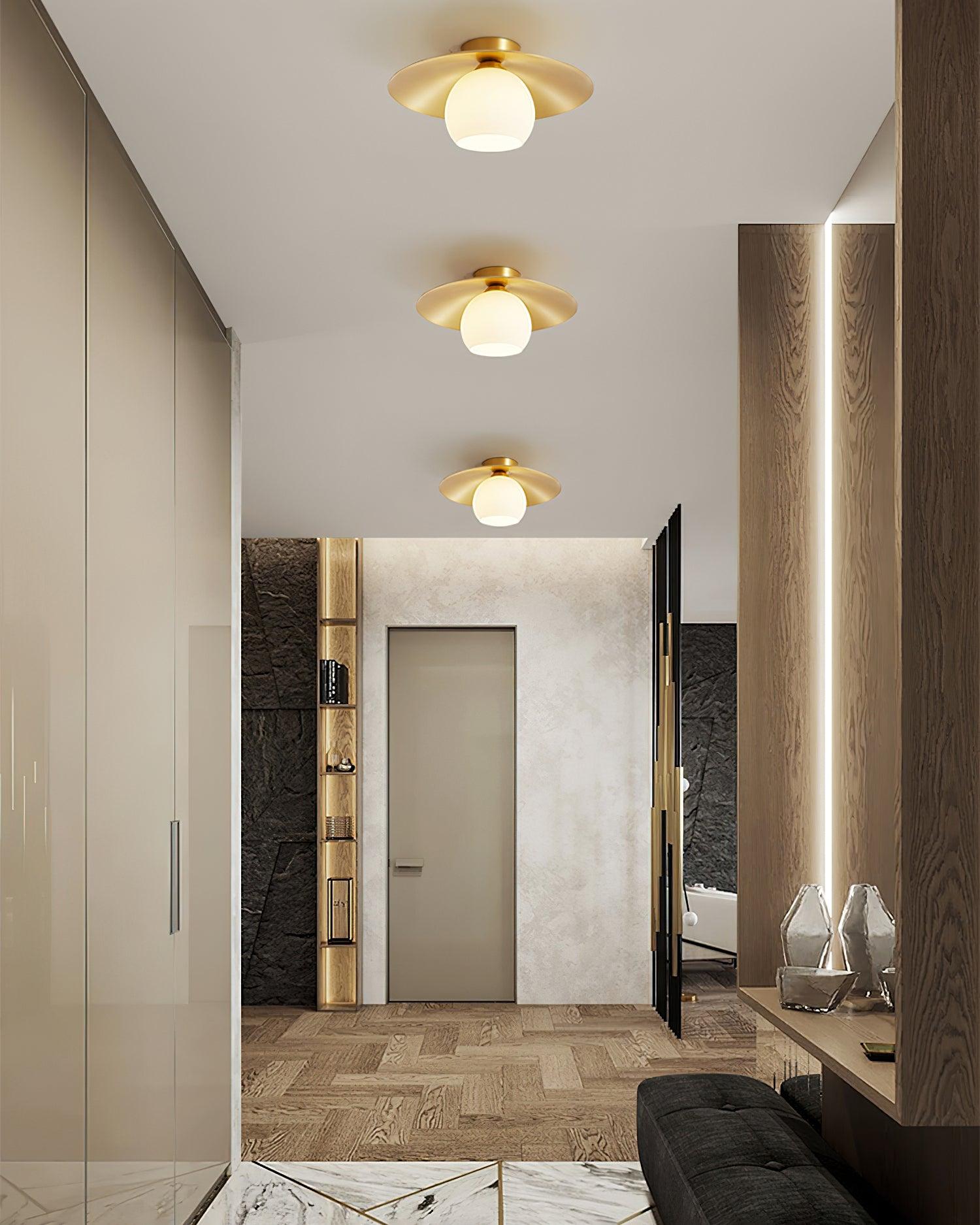 Brass Cap Ceiling Lamp - Cueteks