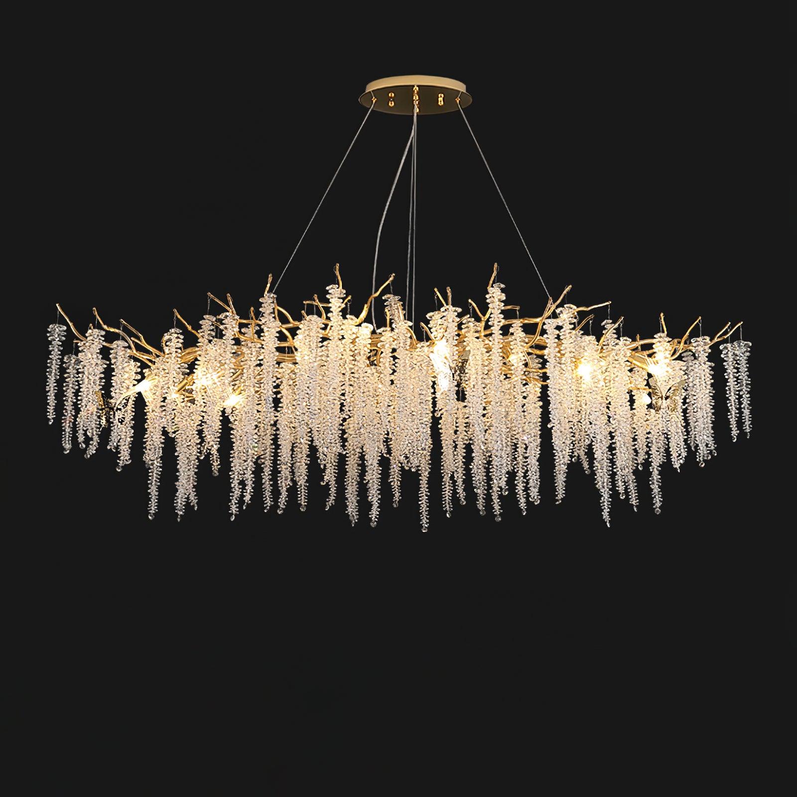 Wisteria Flower Crystal Chandelier - Cueteks