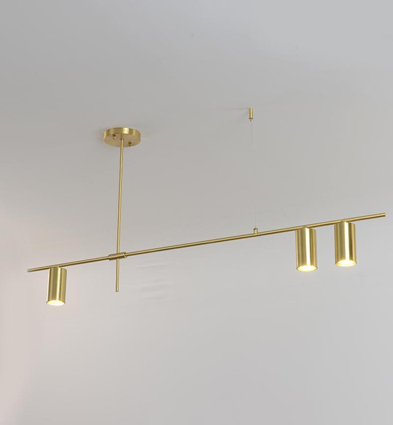 Tribes bar chandelier with cylindrical light heads