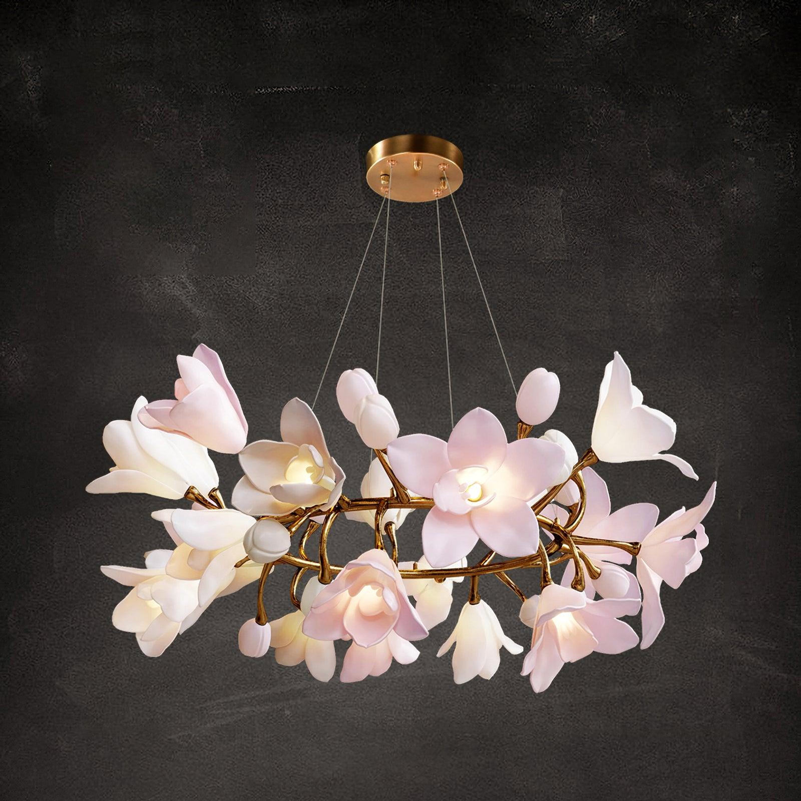 Circular Blossom Chandelier - Cueteks