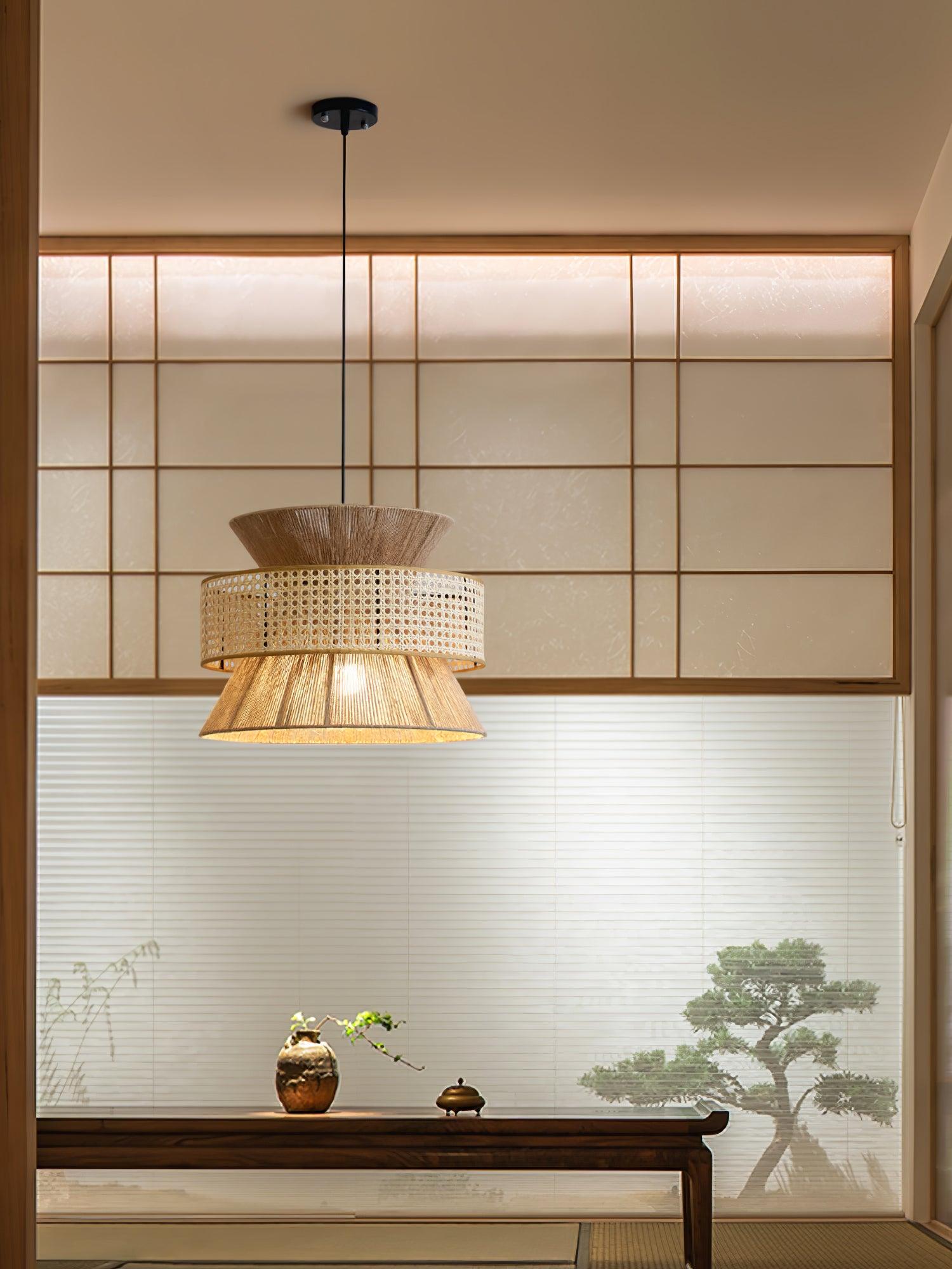 Rattan Bamboo Pendant Lamp - Cueteks
