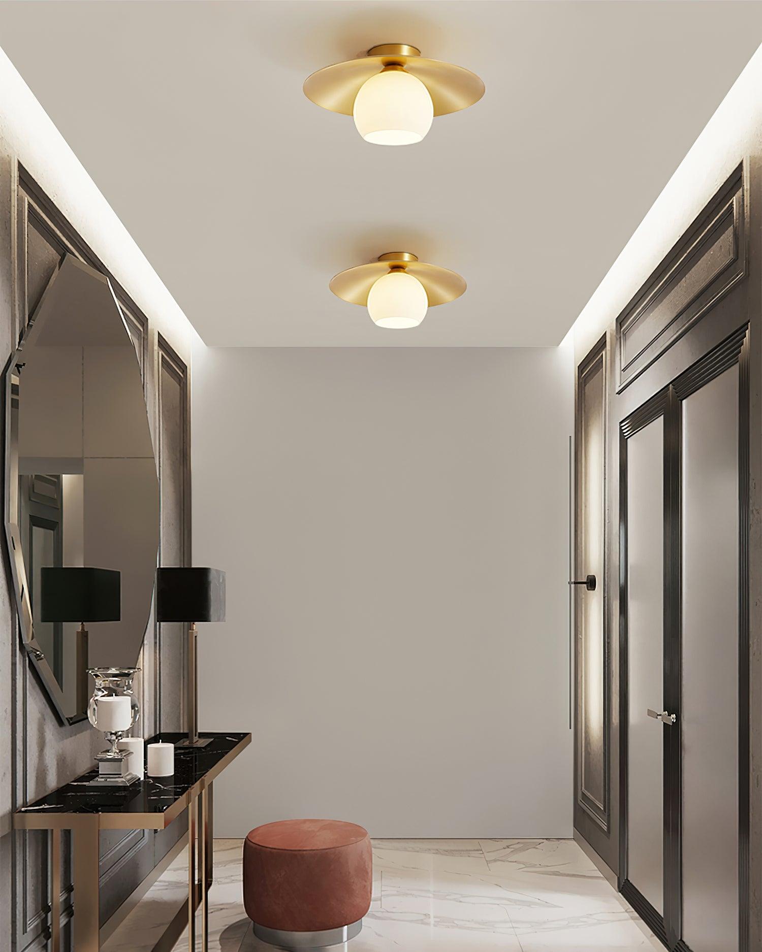 Brass Cap Ceiling Lamp - Cueteks