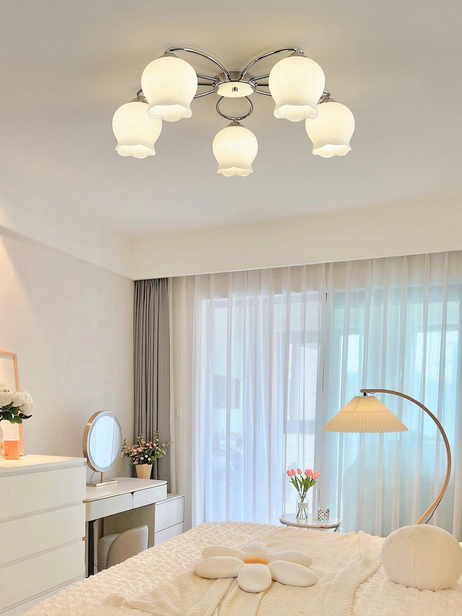 Floral Glass Ceiling Lamp - Cueteks