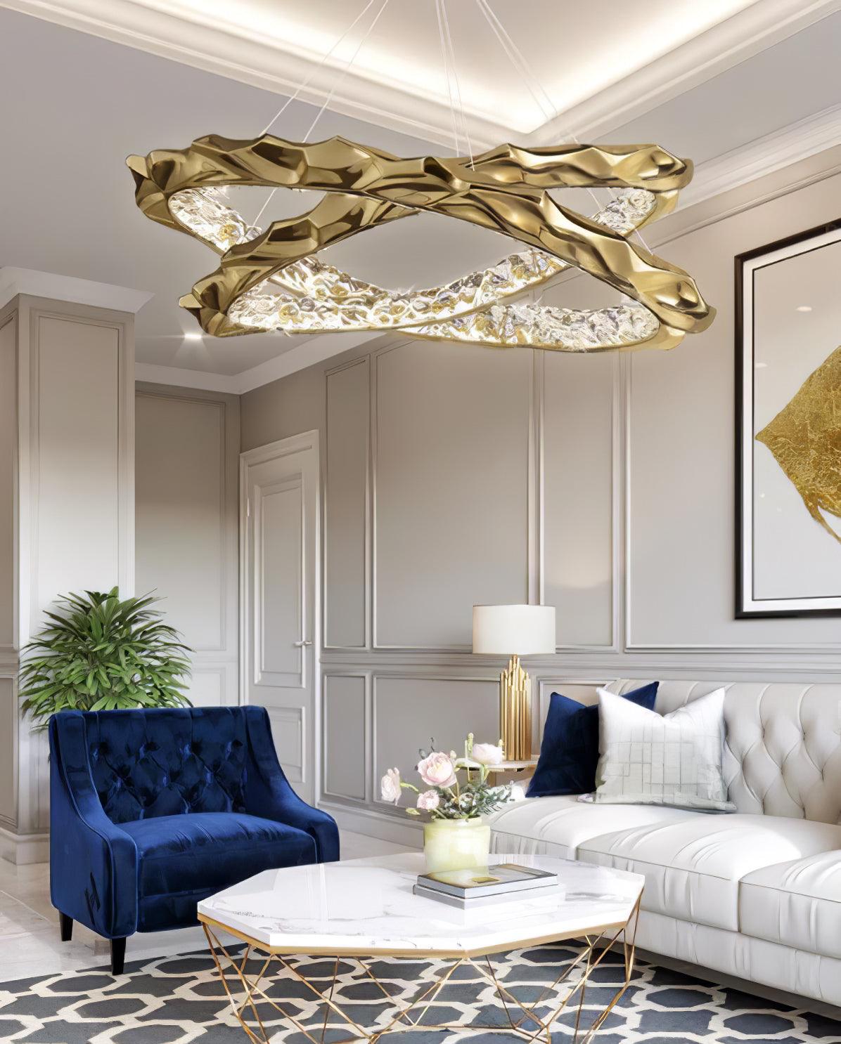 Resin Circlet Brass Pendant Lamp - Cueteks