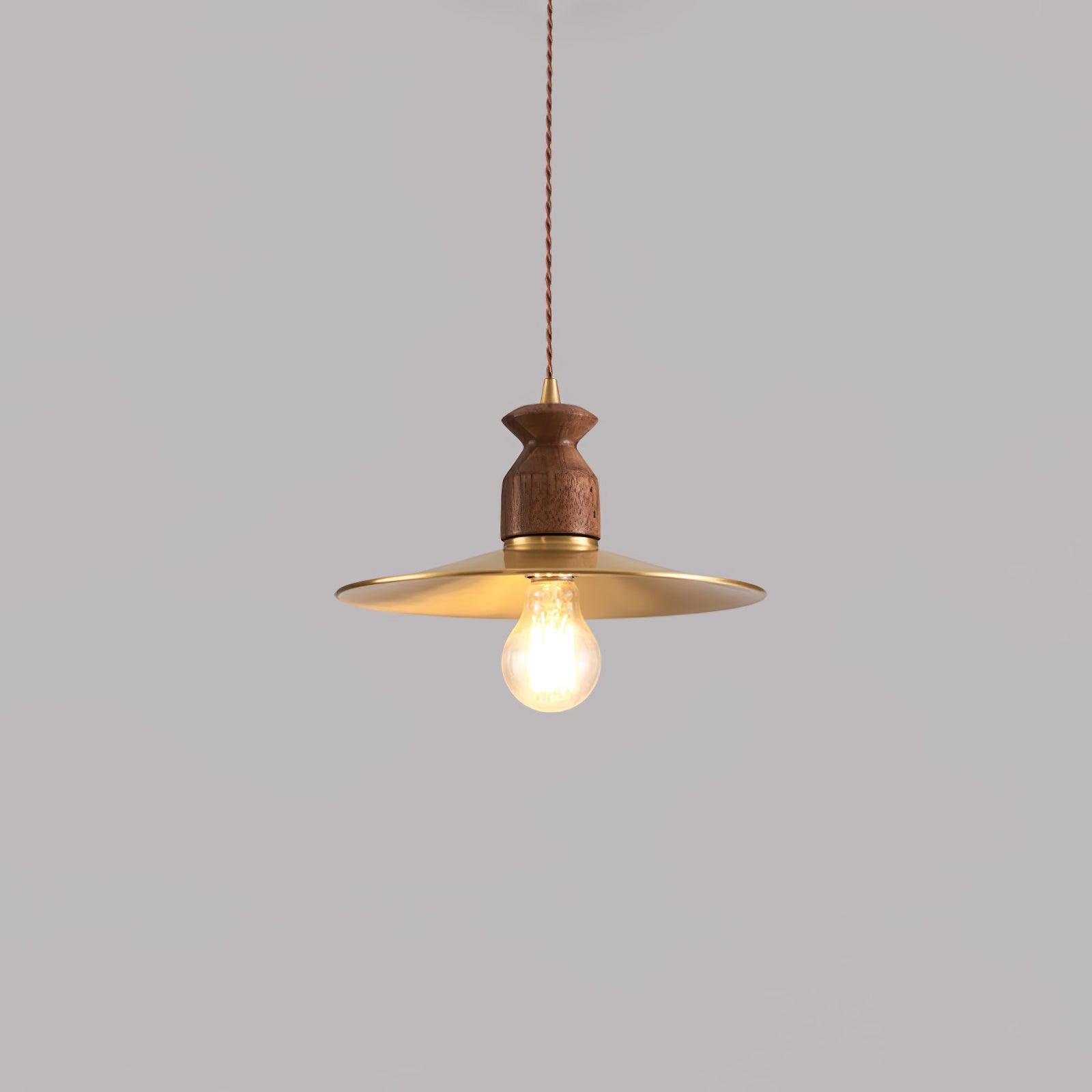 Brass Crest Pendant Light - Cueteks