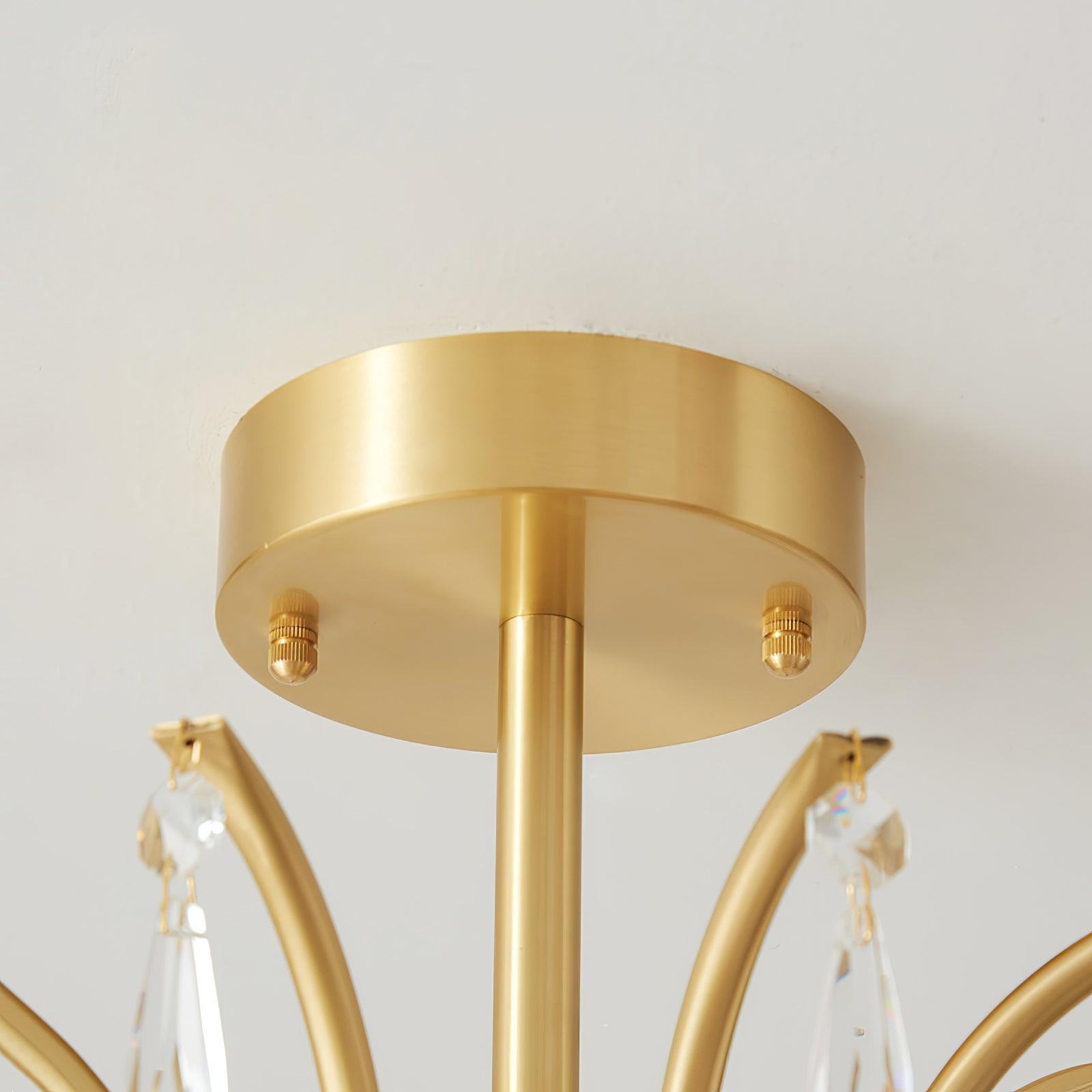 Shell Brass Ceiling Lamp - Cueteks