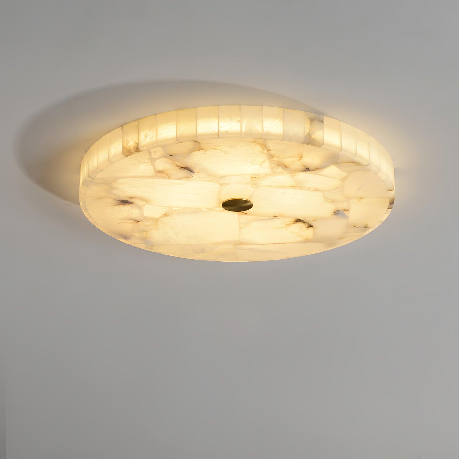 Round Alabaster Ceiling Lamp - Cueteks