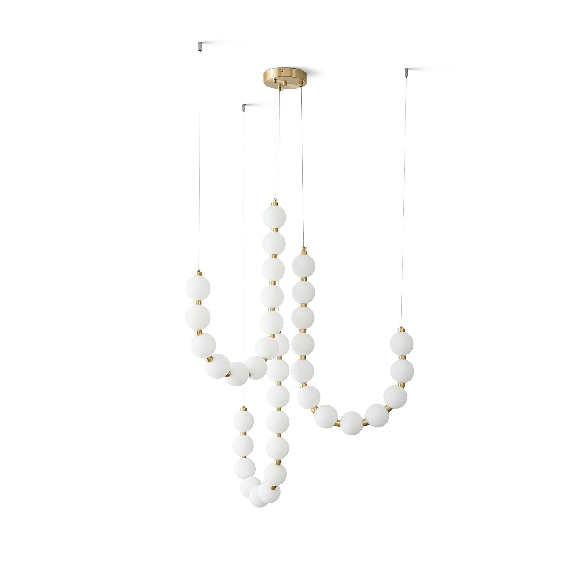 Acrylic Pearl Necklace Chandelier - Cueteks