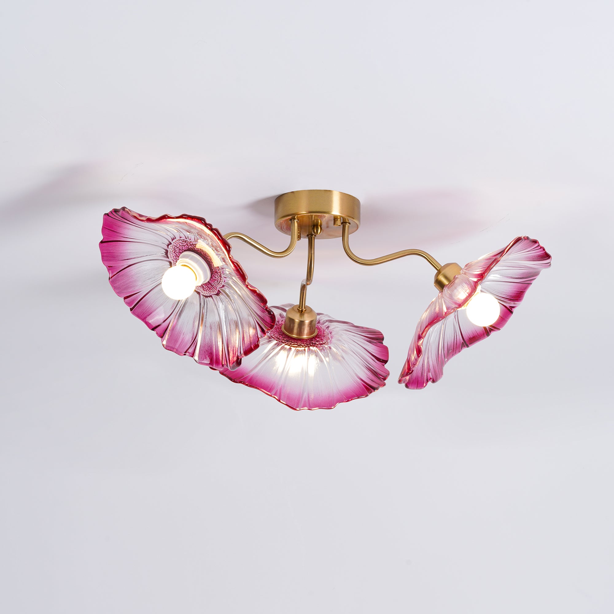 Lotus Leaf Glass Ceiling Lamp - Cueteks