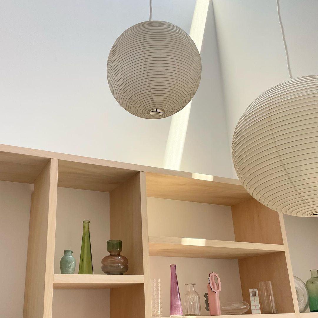 Washi Paper Round Series Pendant Lamp - Cueteks