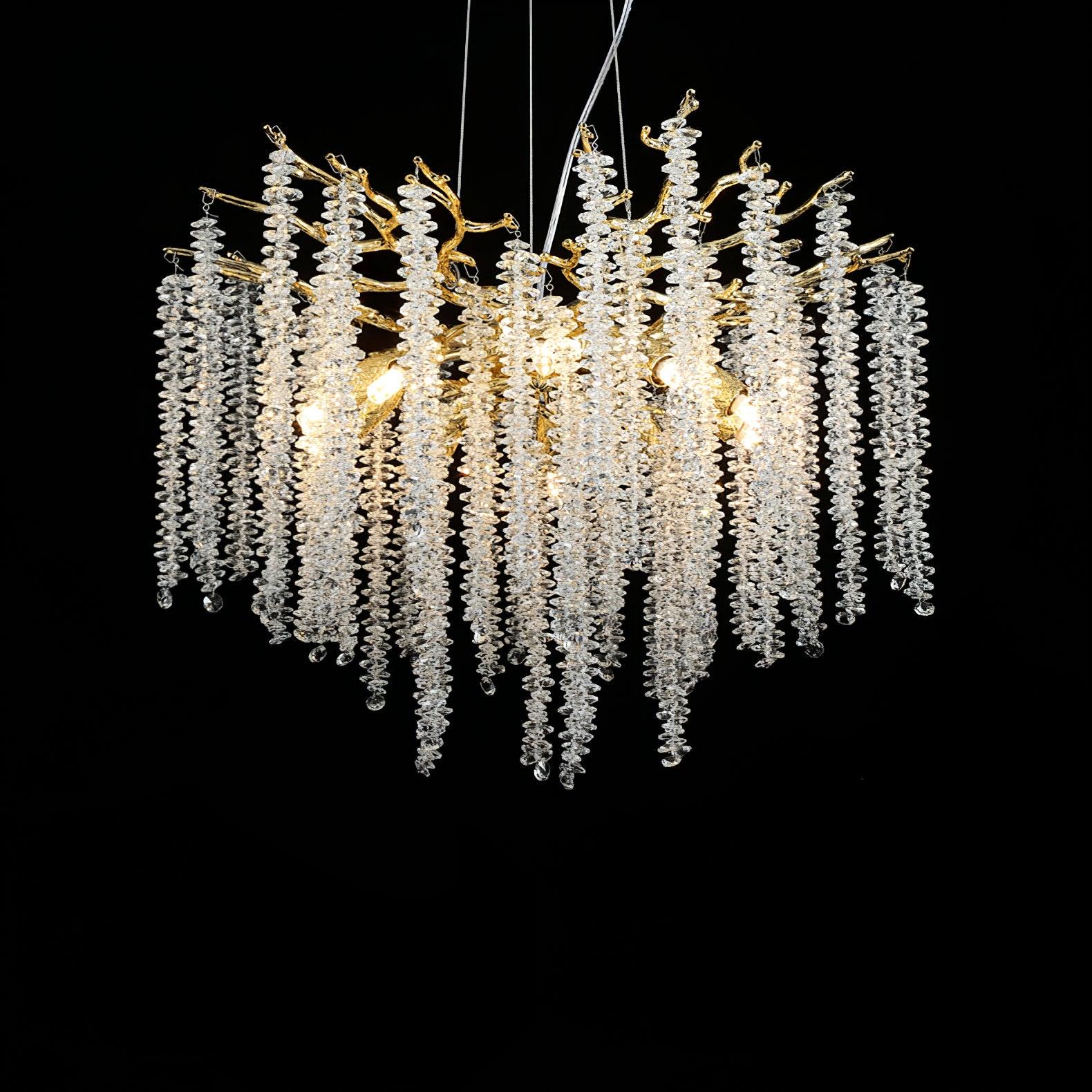 Wisteria Flower Crystal Chandelier - Cueteks