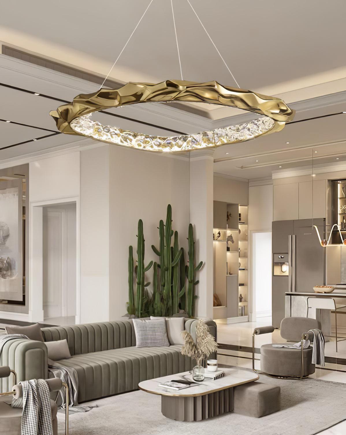 Resin Circlet Brass Pendant Lamp - Cueteks