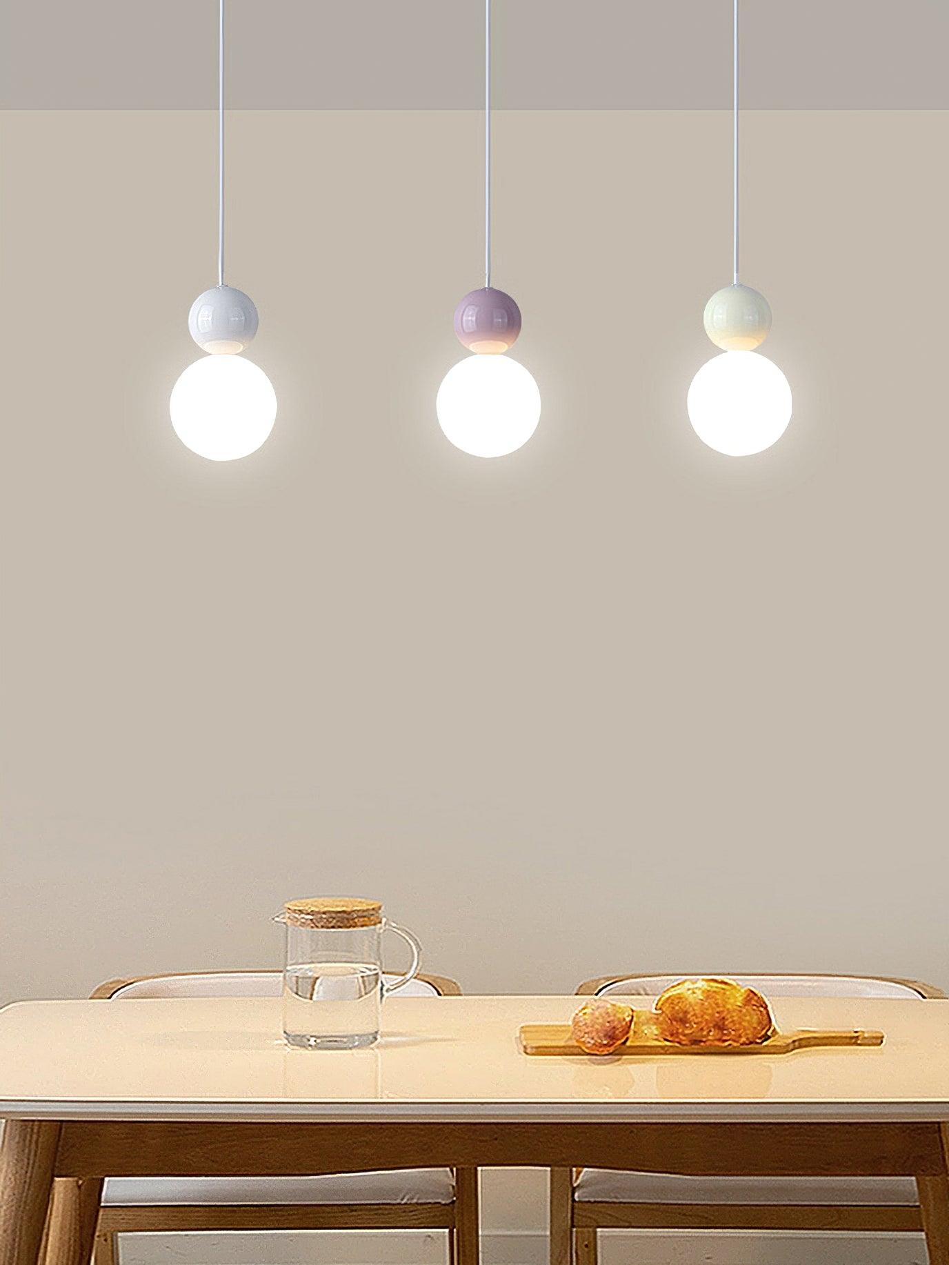 Acrylic Two Ball Pendant Light - Cueteks