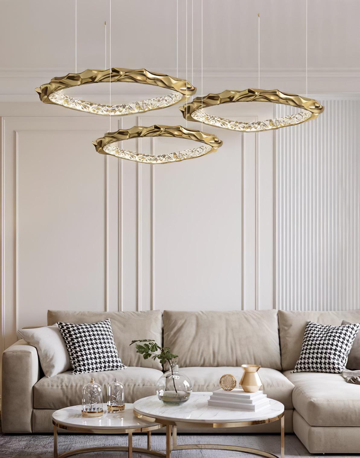 Resin Circlet Brass Pendant Lamp - Cueteks