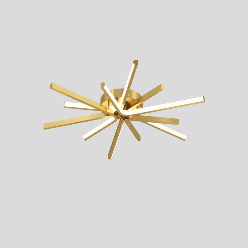 Brass Starbursts Ceiling Lamp - Cueteks