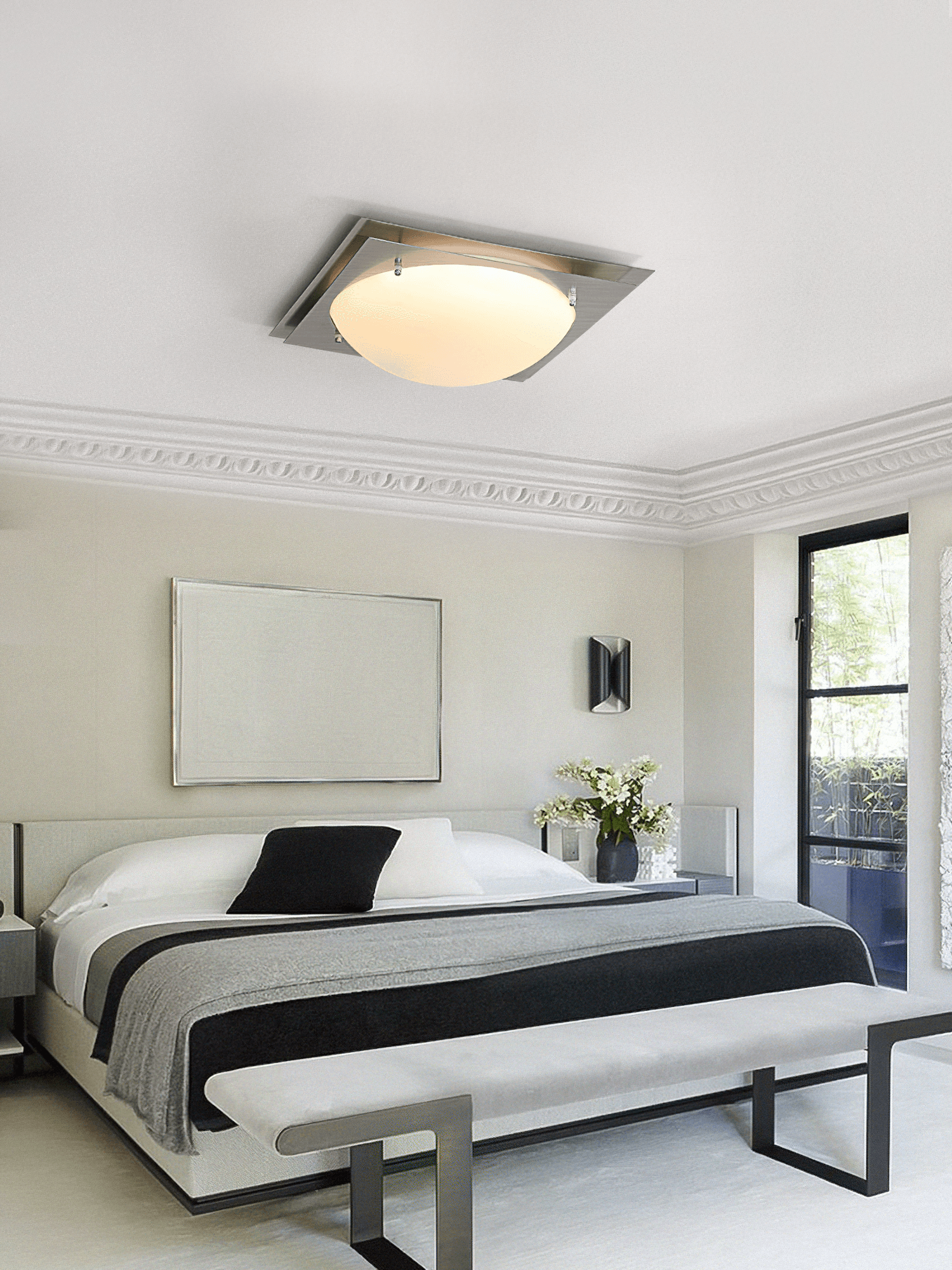 Edged Glass Ceiling Lamp - Cueteks