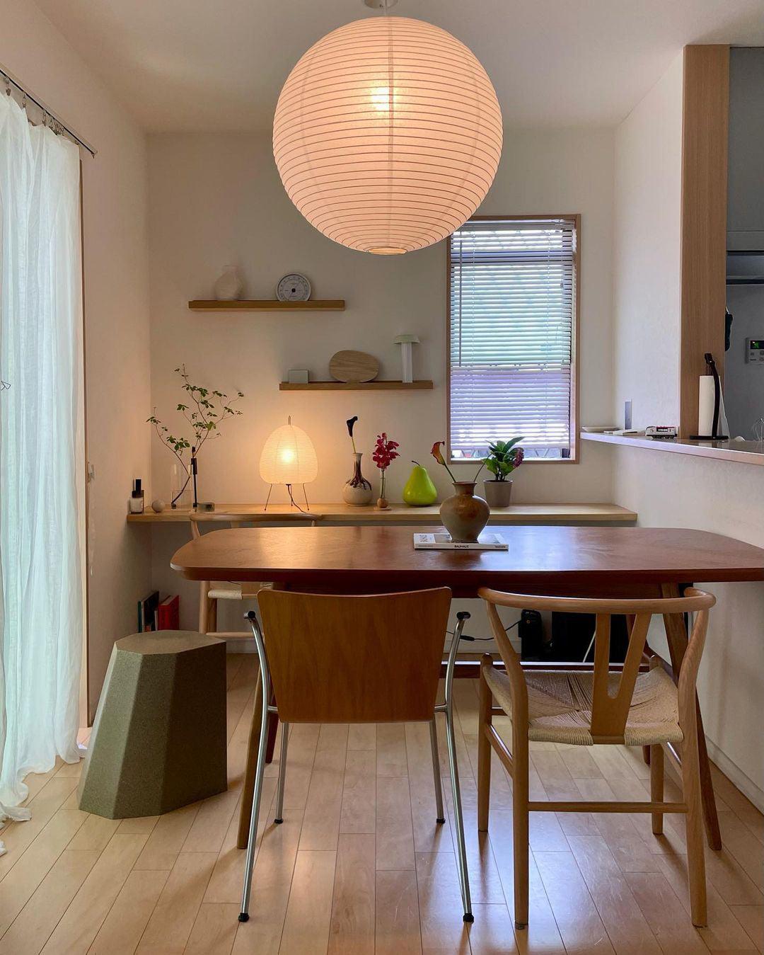 Washi Paper Round Series Pendant Lamp - Cueteks