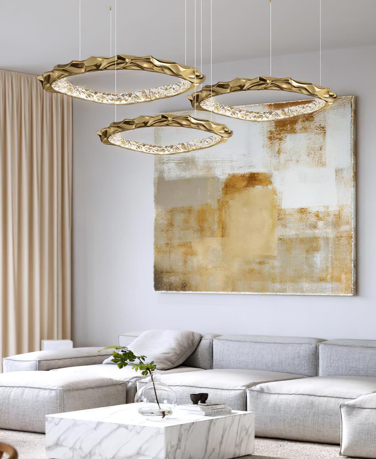 Resin Circlet Brass Pendant Lamp - Cueteks