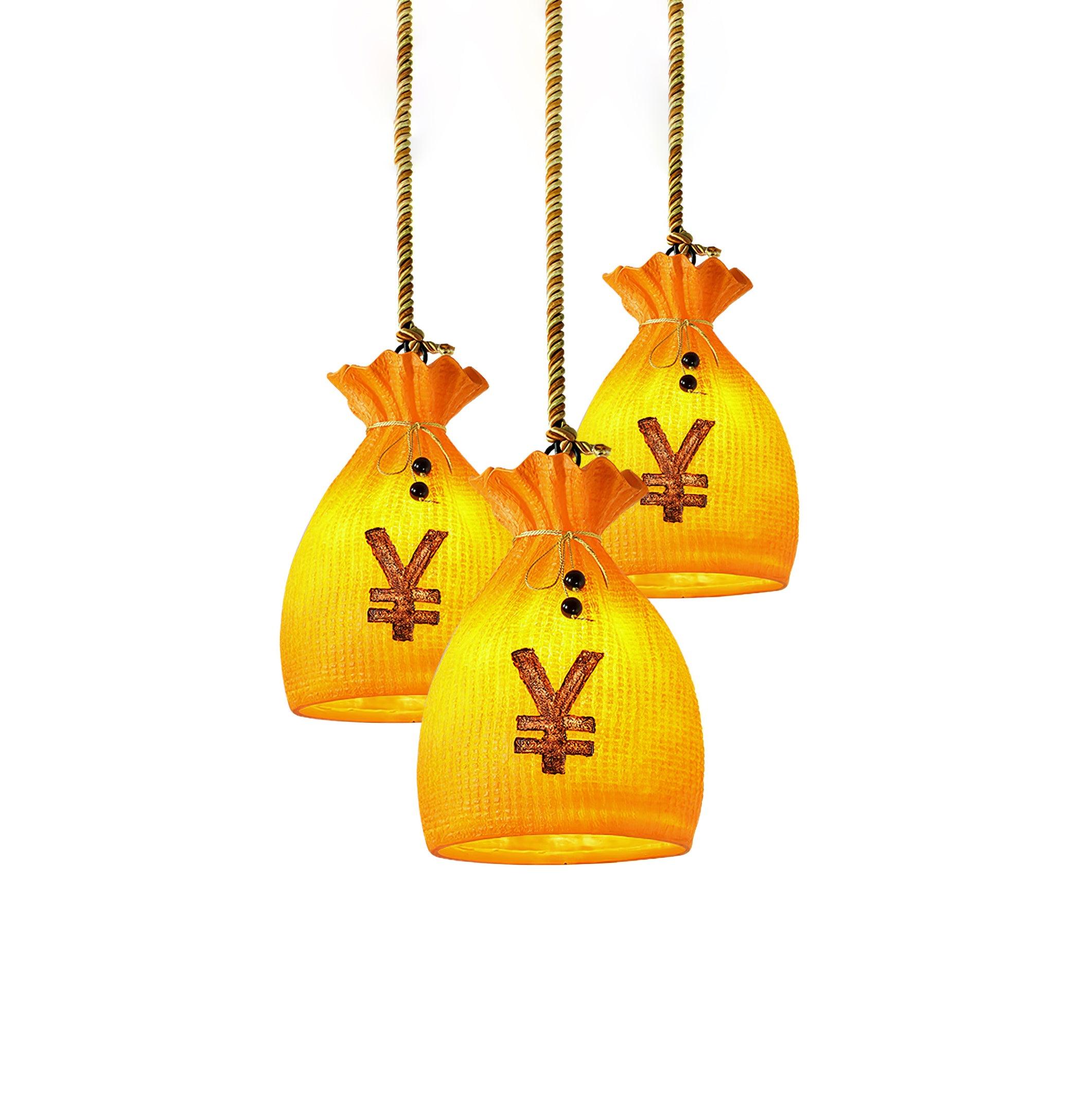 Prosperity Pouch Resin Pendant Lamp - Cueteks