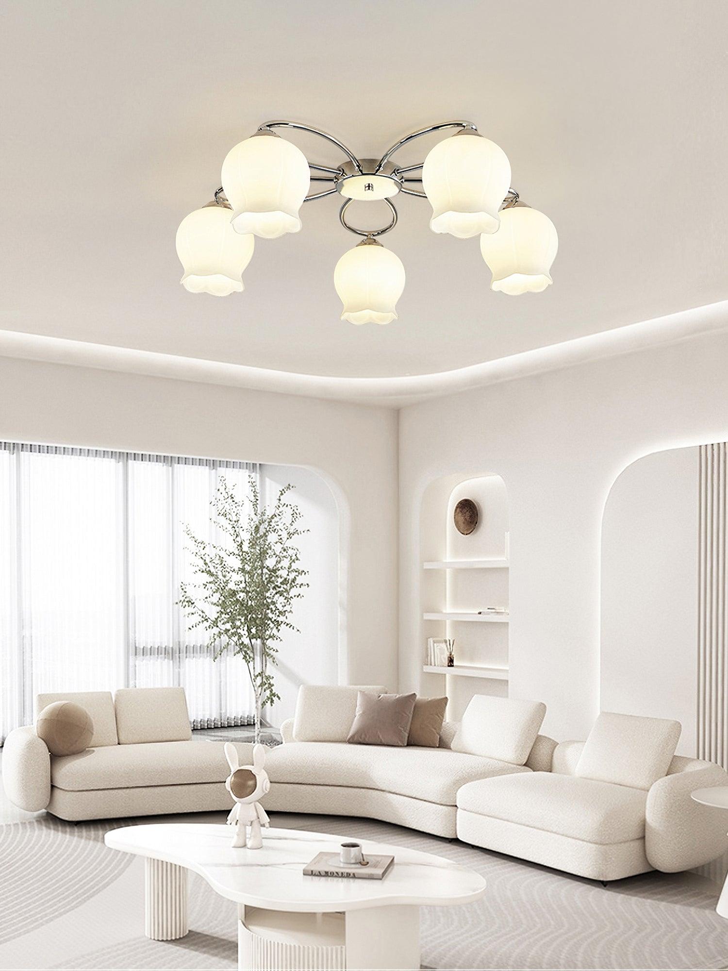Floral Glass Ceiling Lamp - Cueteks