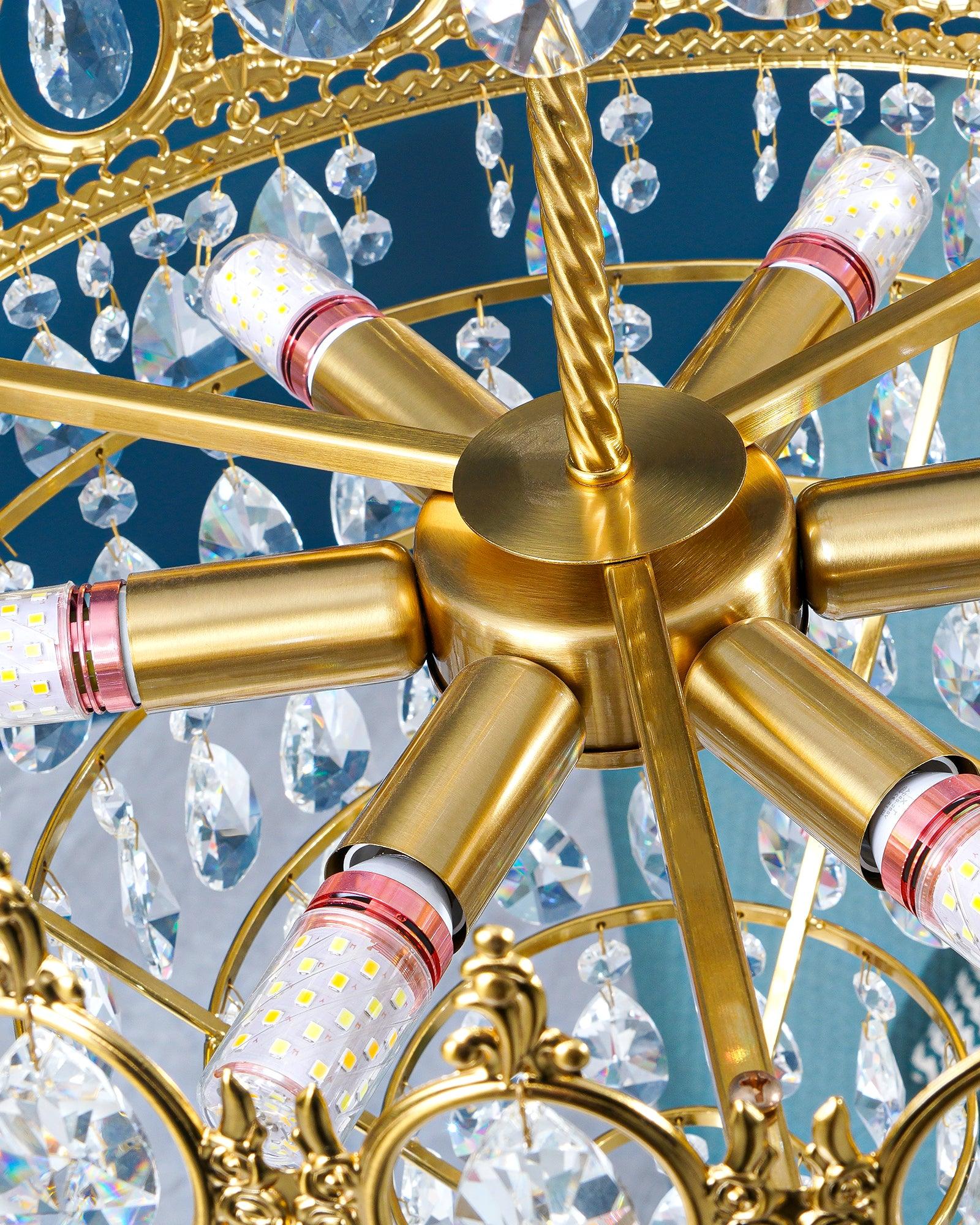 Vintage Crystal Chandelier - Cueteks
