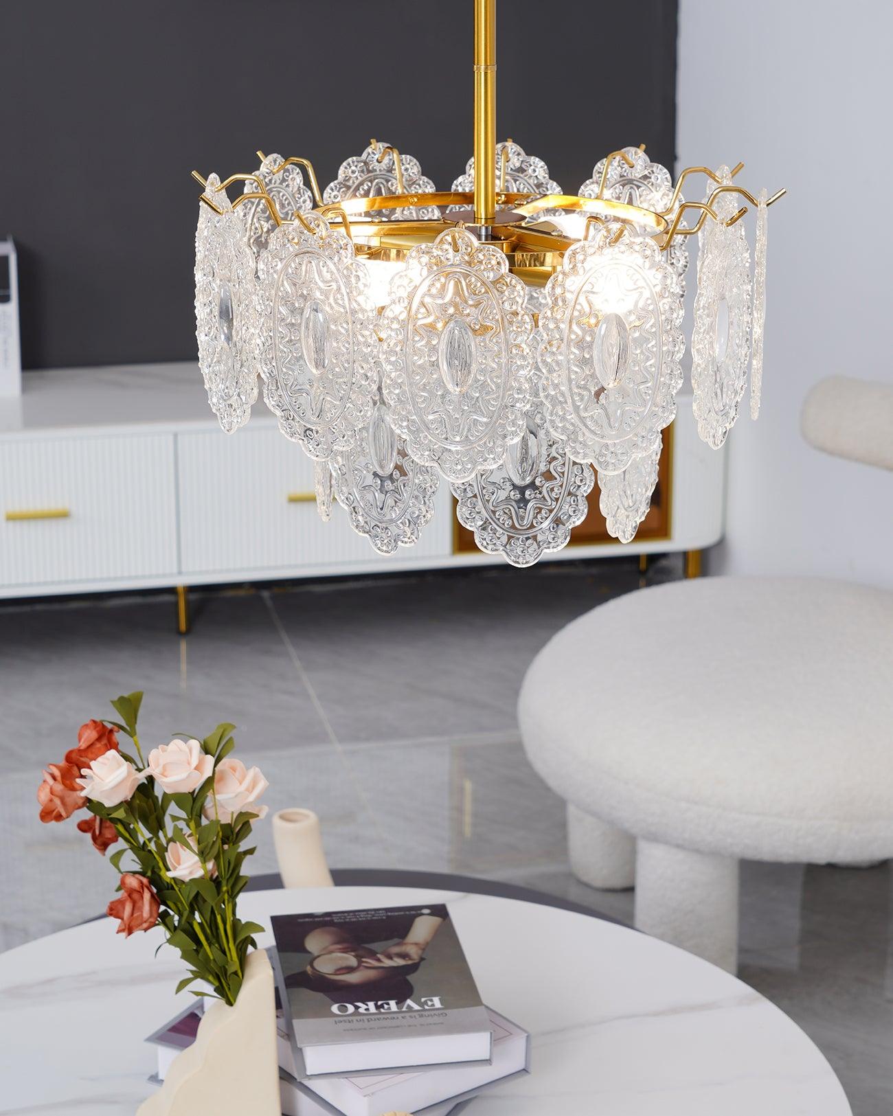 Wave Glass Chandelier - Cueteks